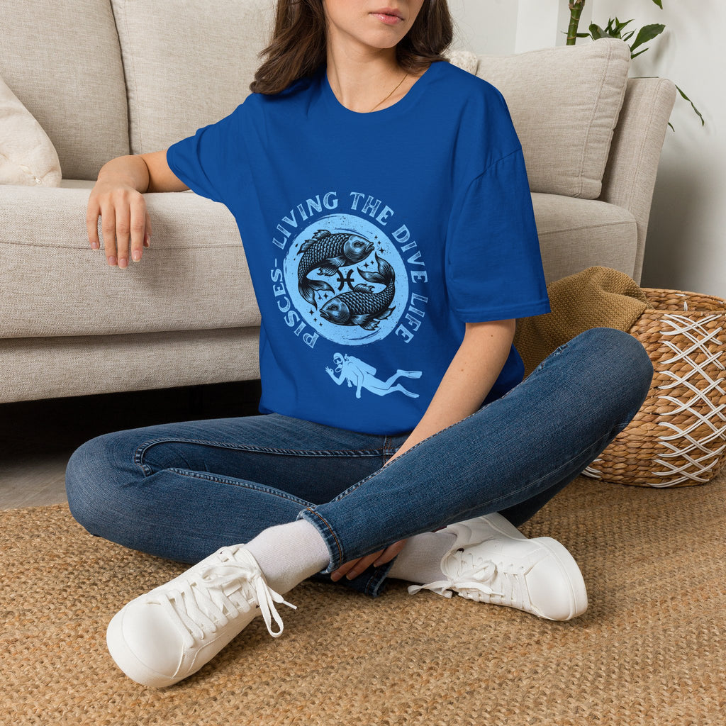 Living the Dive Fish Graphic T-Shirt — Scuba Diver Ocean Tee