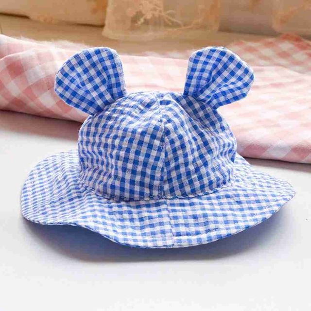 Adjustable Pet Dog Hat - Cute Checkered Summer Cap