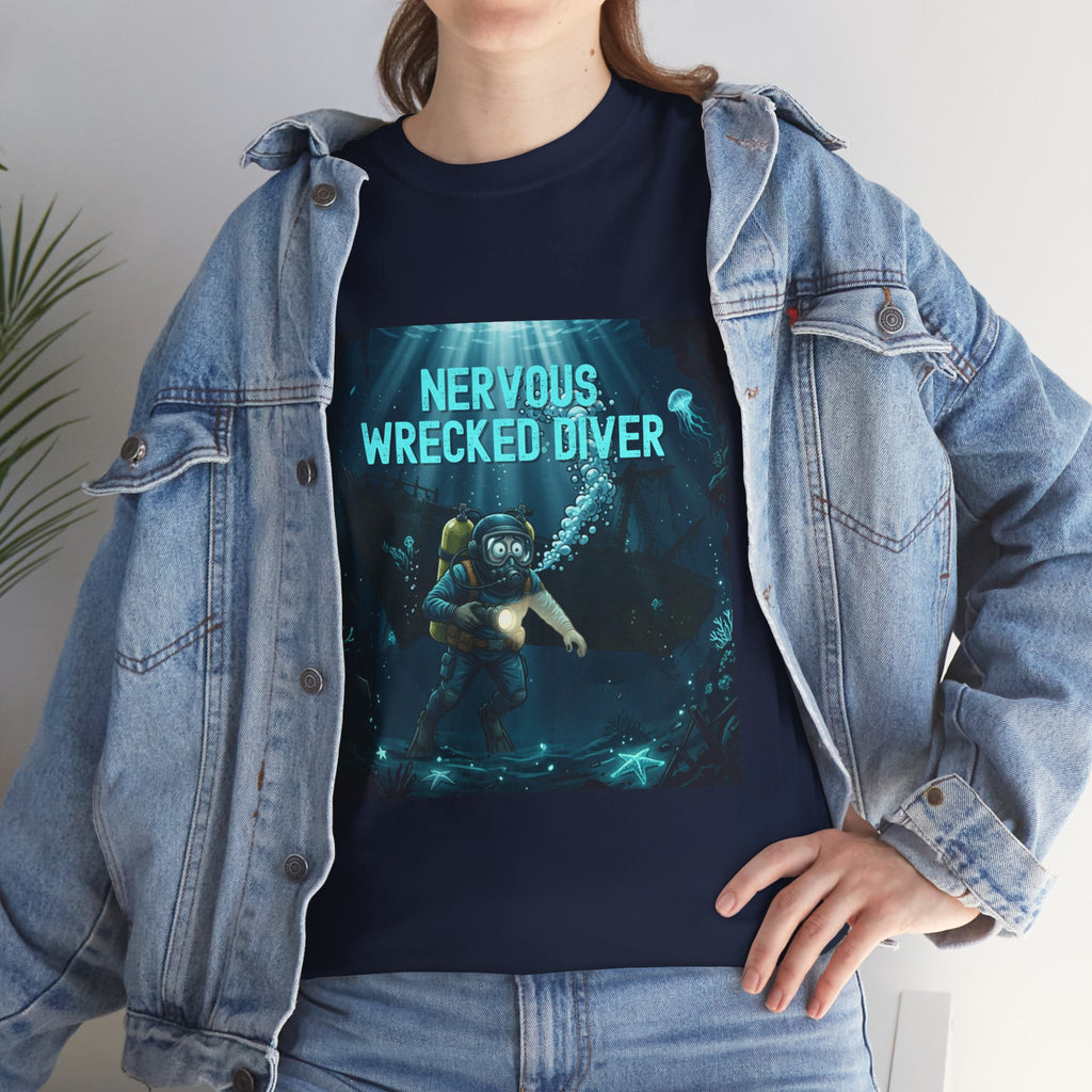Nervous Wrecked Diver Tee – Retro Scuba Graphic Shirt | Species Ink