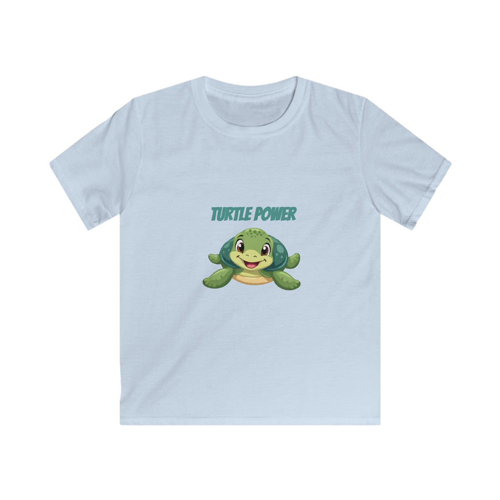 Kids Turtle Power Tee — Cute Green Turtle Graphic Shirt for Boys & Girls