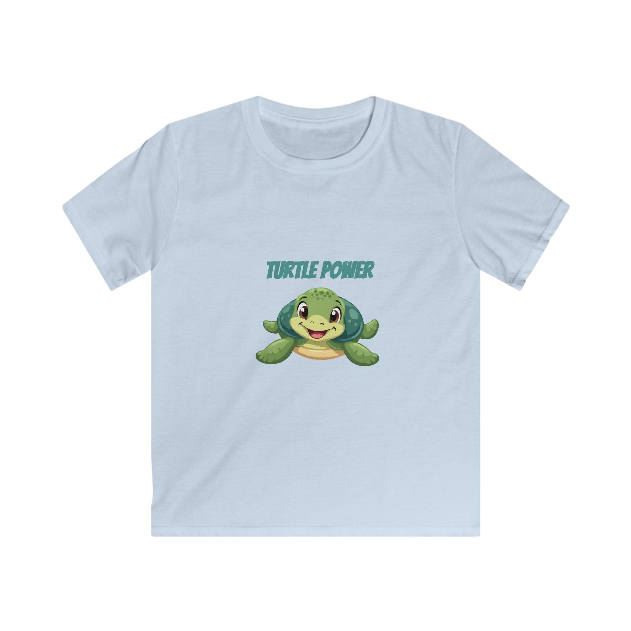 Kids Turtle Power Tee — Cute Green Turtle Graphic Shirt for Boys & Girls
