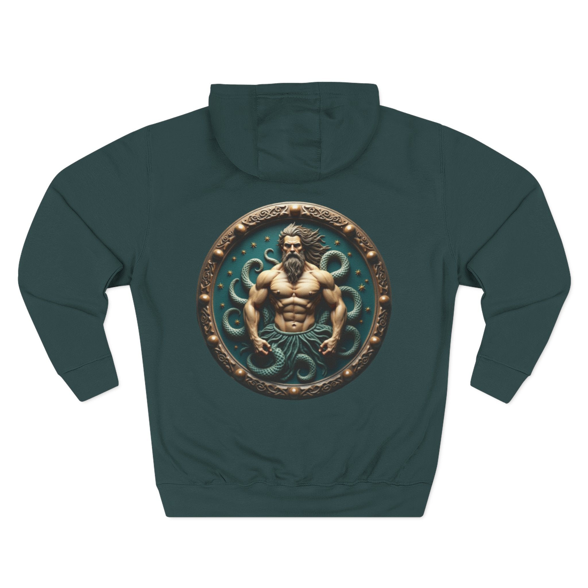 Trident Warrior Hoodie — Mythic Neptune Muscle Graphic Hoodie