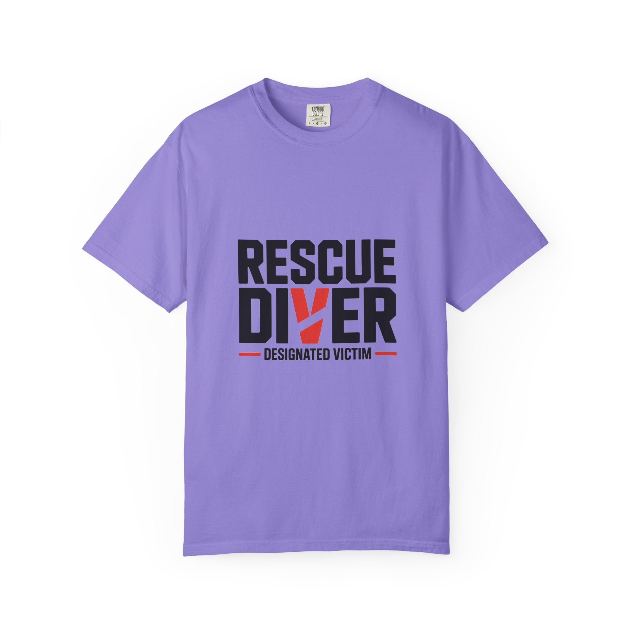 Rescue Diver T‑Shirt — 'Designated Victim' Bold Dive Shirt