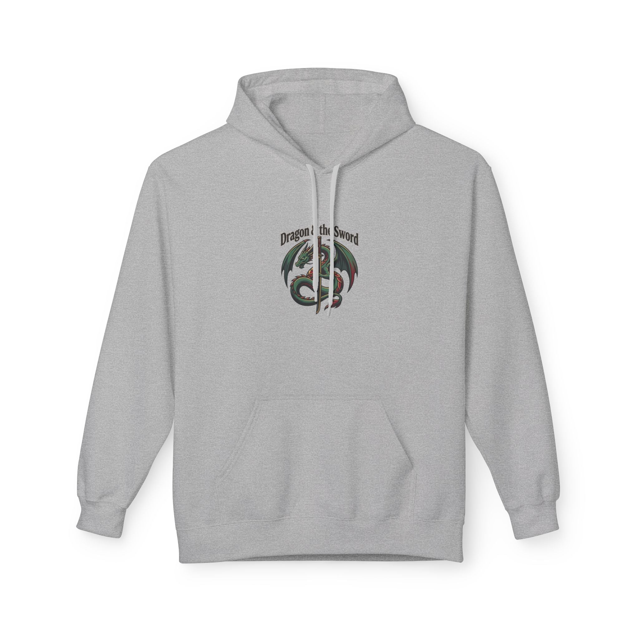 Dragon & the Sword Hoodie — Medieval Fantasy Dragon Graphic Pullover