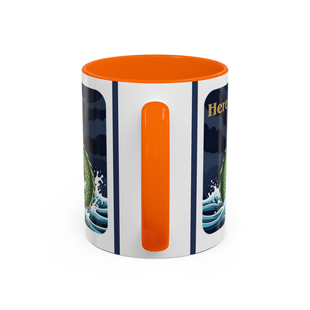 Green Dragon "Here Be Dragons" Fantasy Coffee Mug