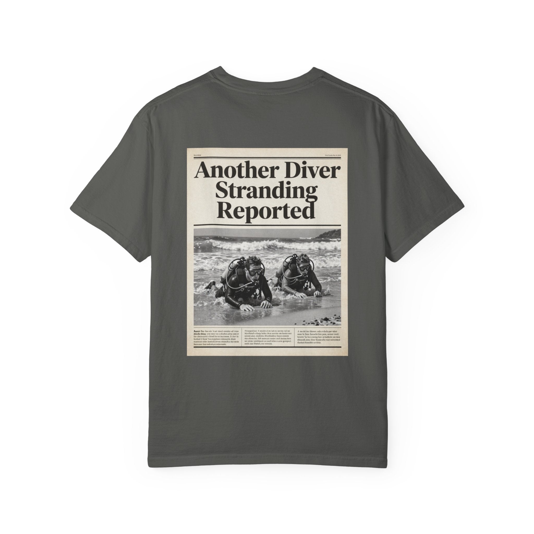 Vintage Newspaper 'Another Diver Stranding Reported' T-Shirt