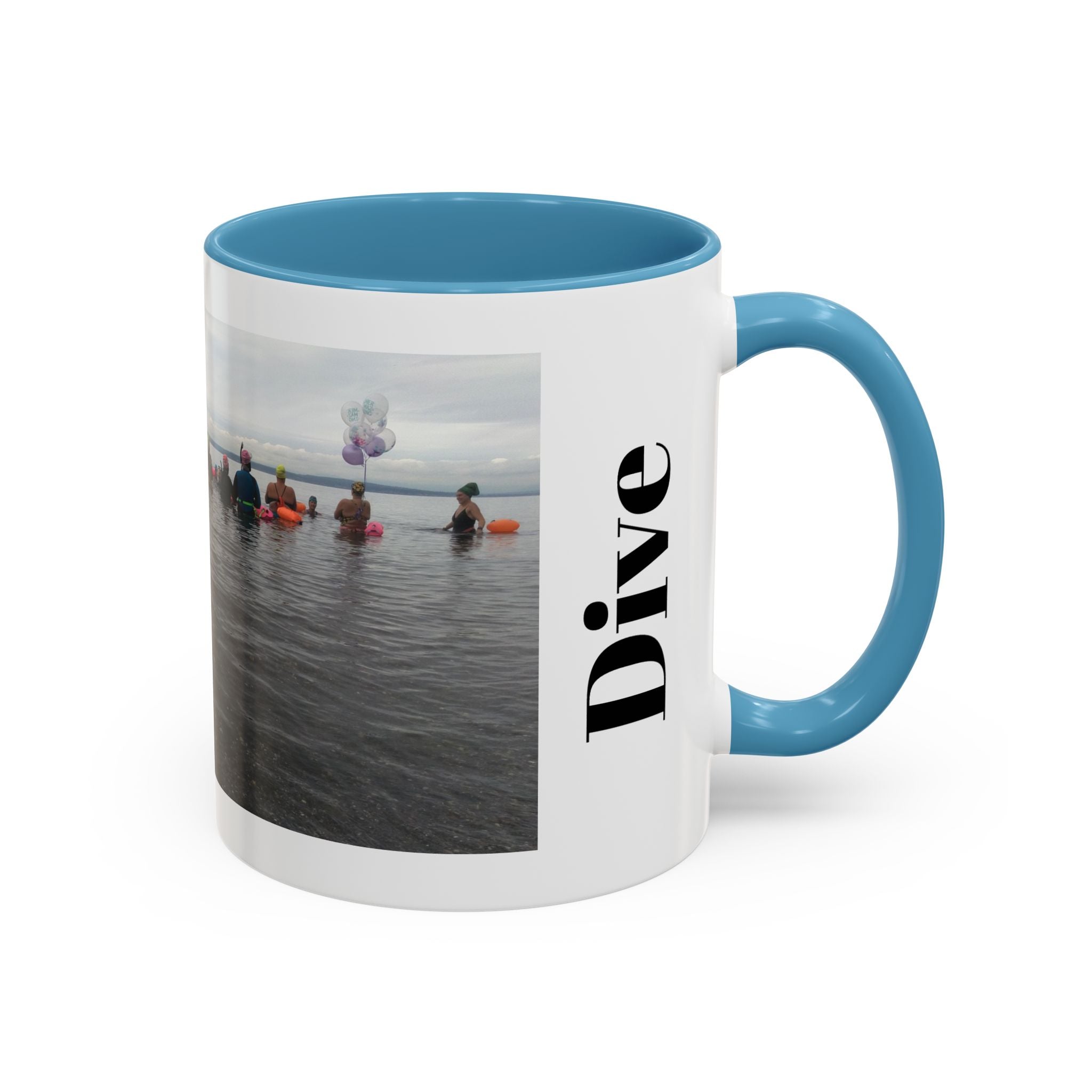 Free Divers Photo Accent Coffee Mug – Scenic Sea Diving Crew 11oz/15oz