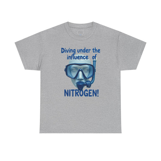 T-Shirt — "Diving Under the Influence of Nitrogen!" Scuba Diving Graphic Tee