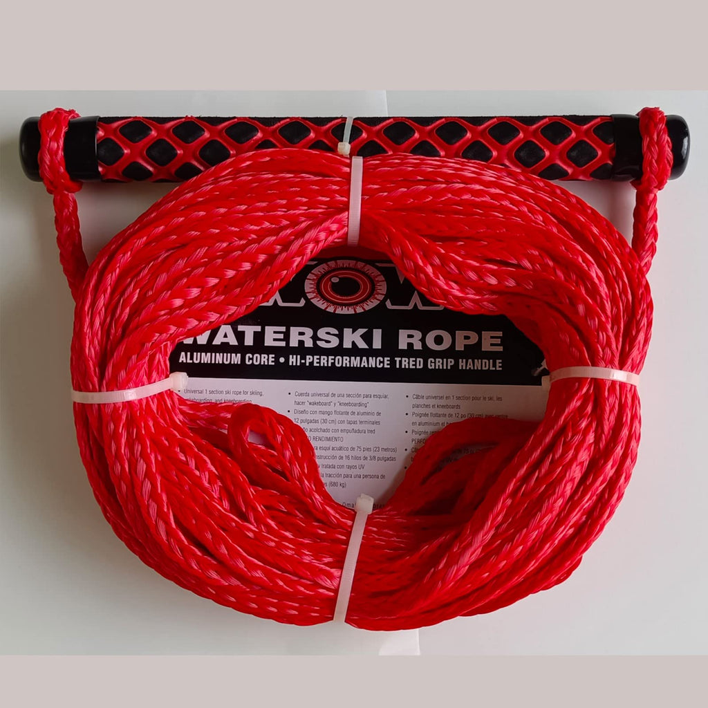 WOW Sports 75ft Ski & Tow Rope — Heavy Duty Wakeboard Rope with Floating Handle