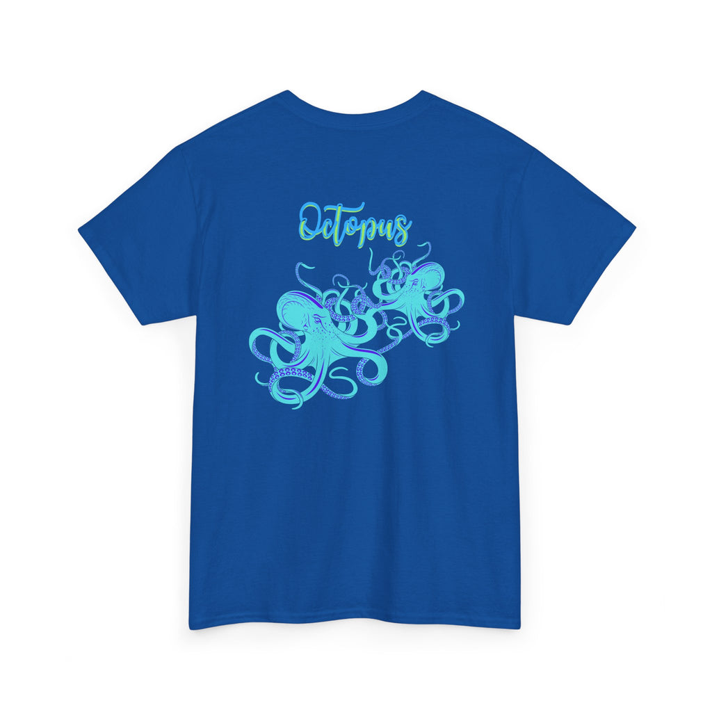 Octopus Graphic Tee — Aqua Ink Marine Animal Shirt