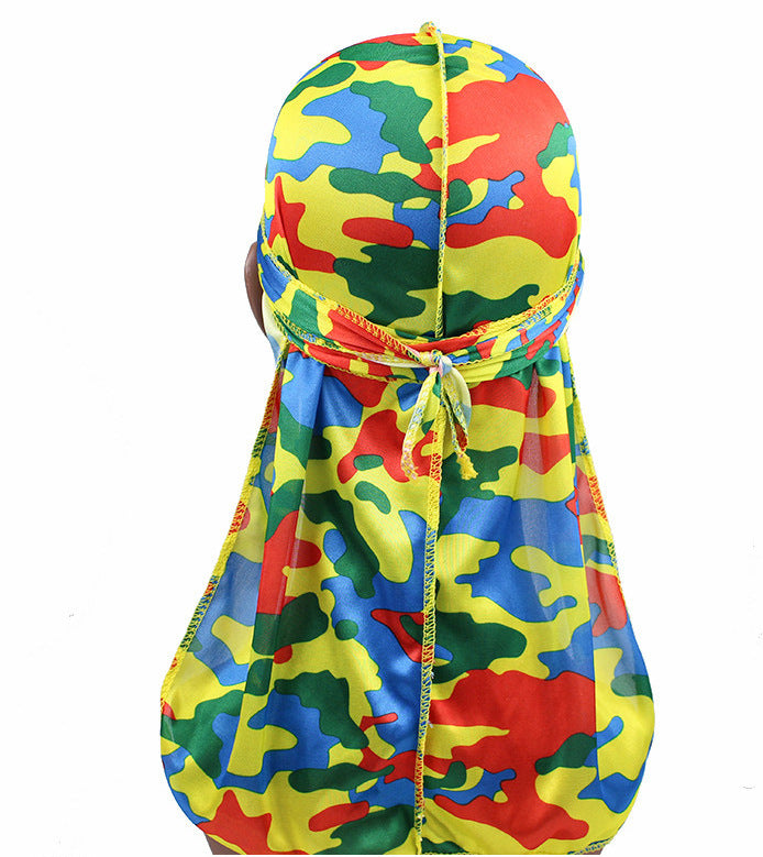 Camouflage Print Long Tail Pirate Hat for Men