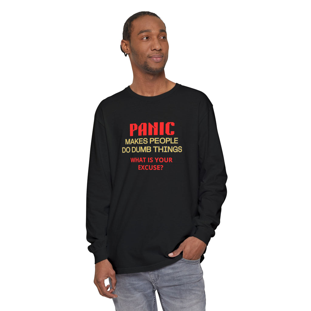 Panic Makes People Graphic Long Sleeve Tee | Species Ink