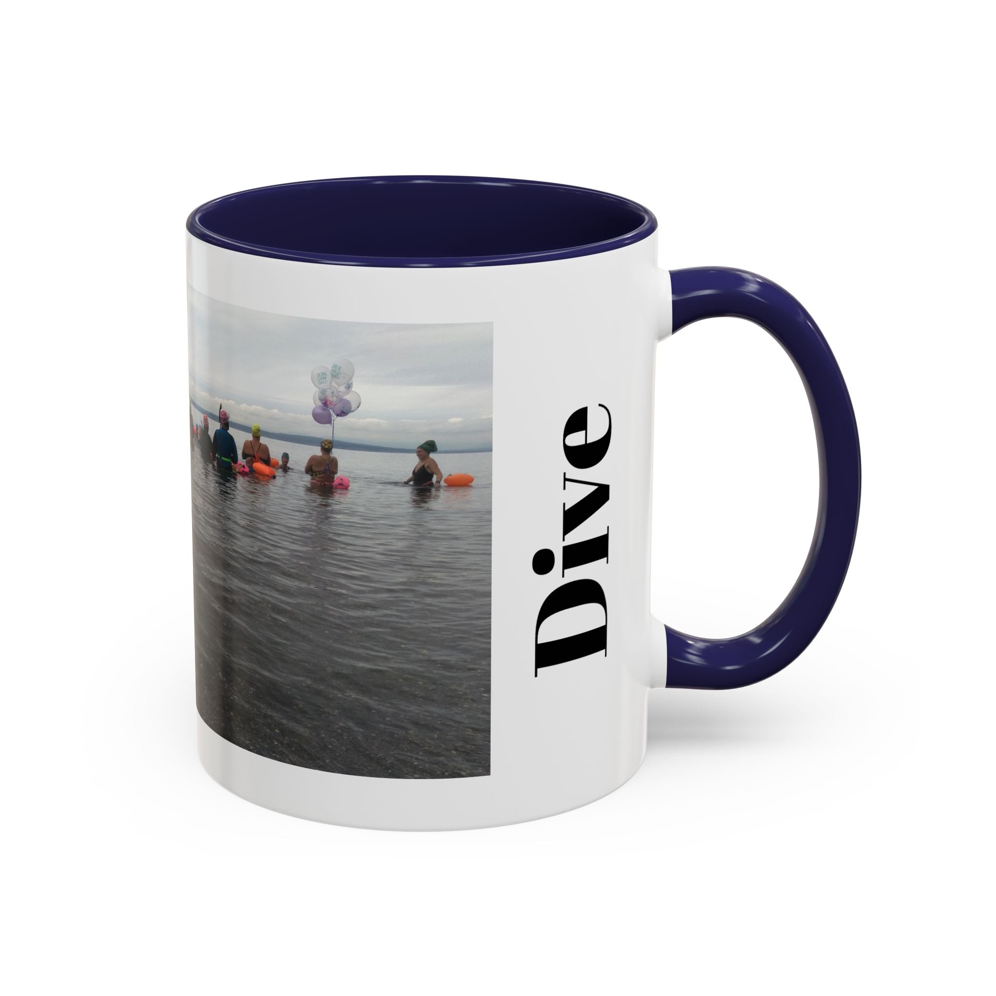 Free Divers Photo Accent Coffee Mug – Scenic Sea Diving Crew 11oz/15oz