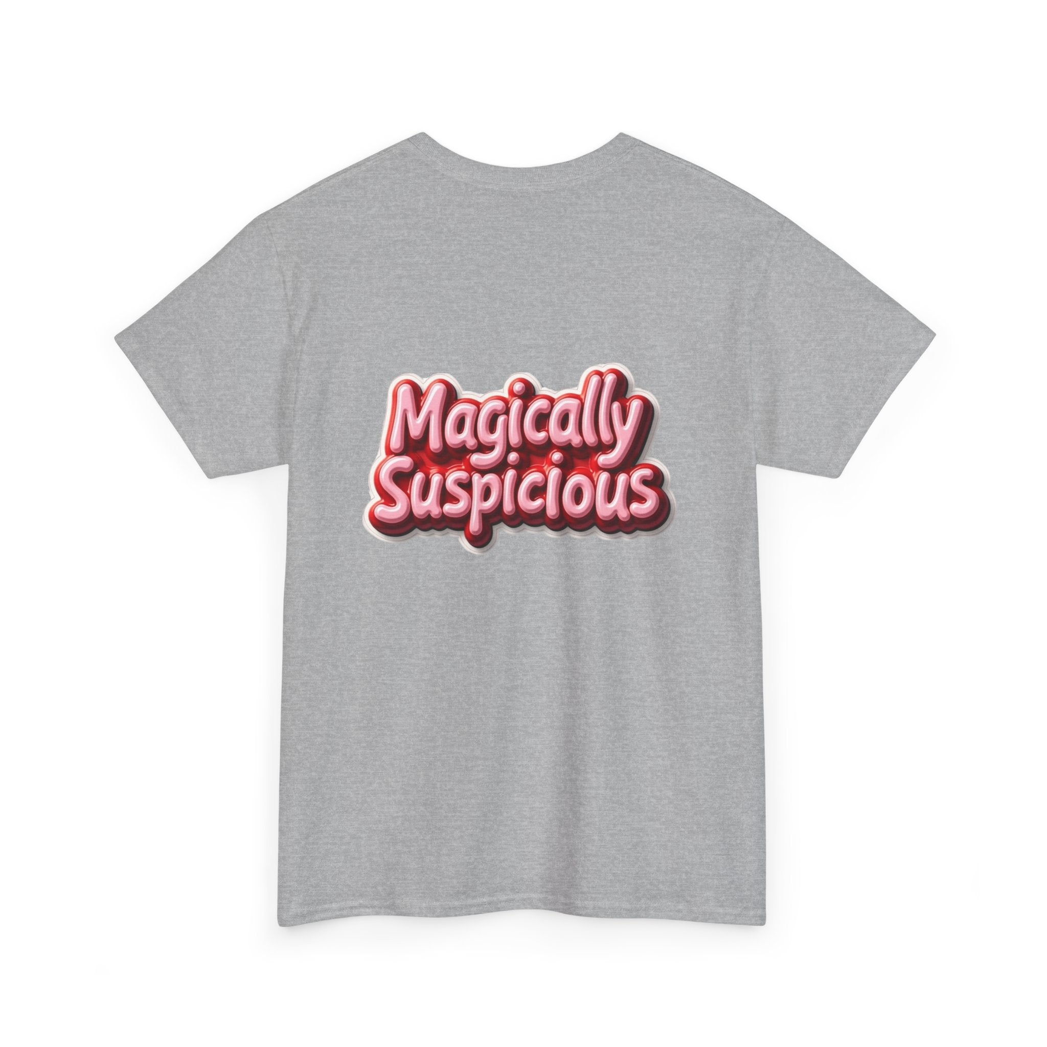 Magically Suspicious Tee — Cute Retro Graphic T‑Shirt (Witchy Humor)