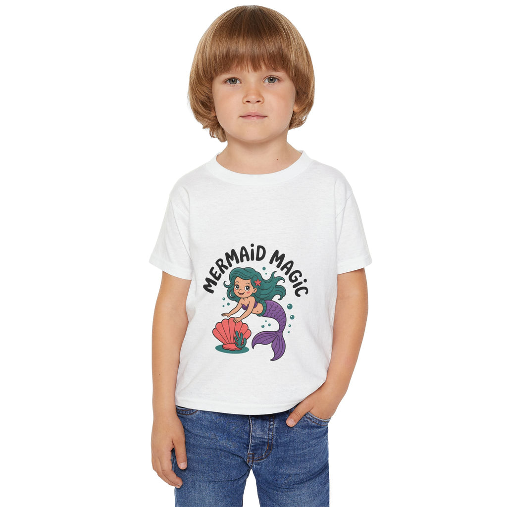 Toddler T-Shirt — "Mermaid Magic" Cute Mermaid Graphic Tee for Kids
