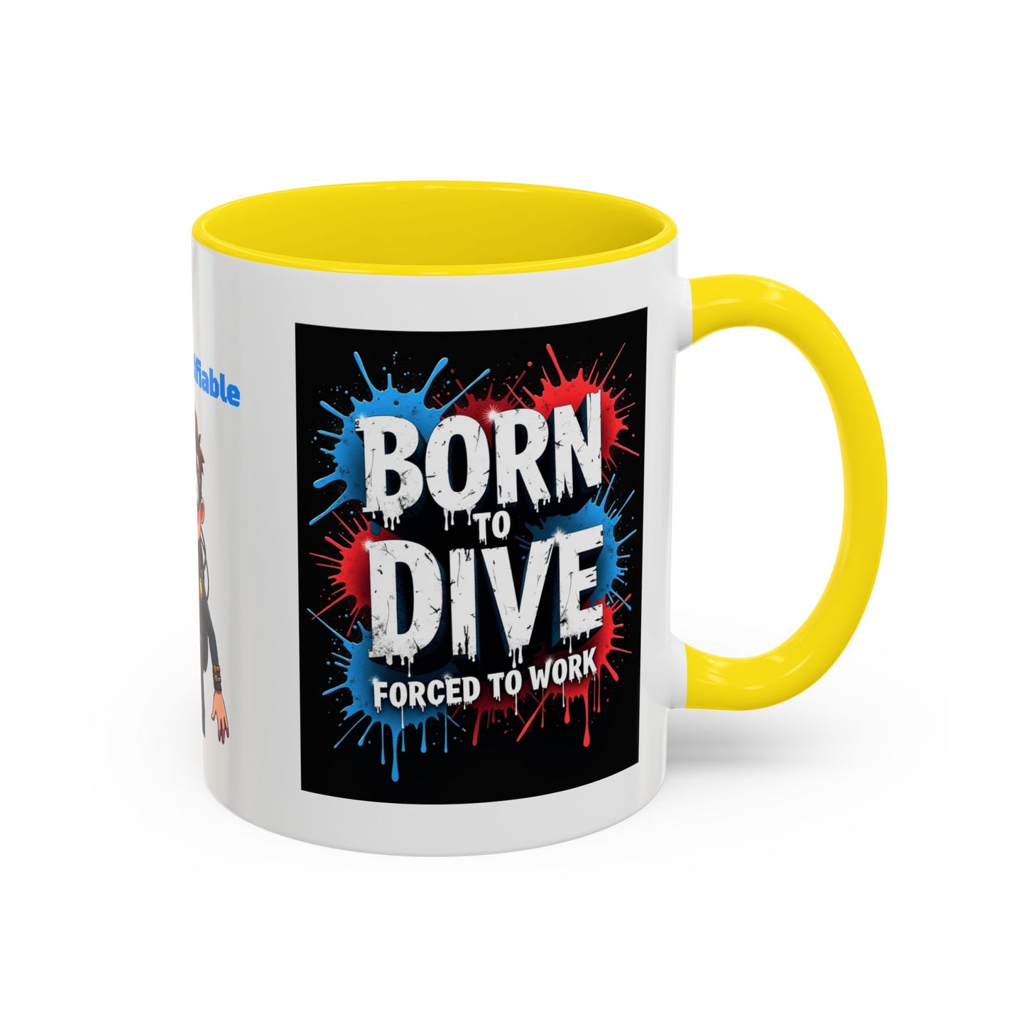 Born to Dive Coffee Mug - 'I'm Certifiable' Scuba Diver Accent Mug (11/15oz)