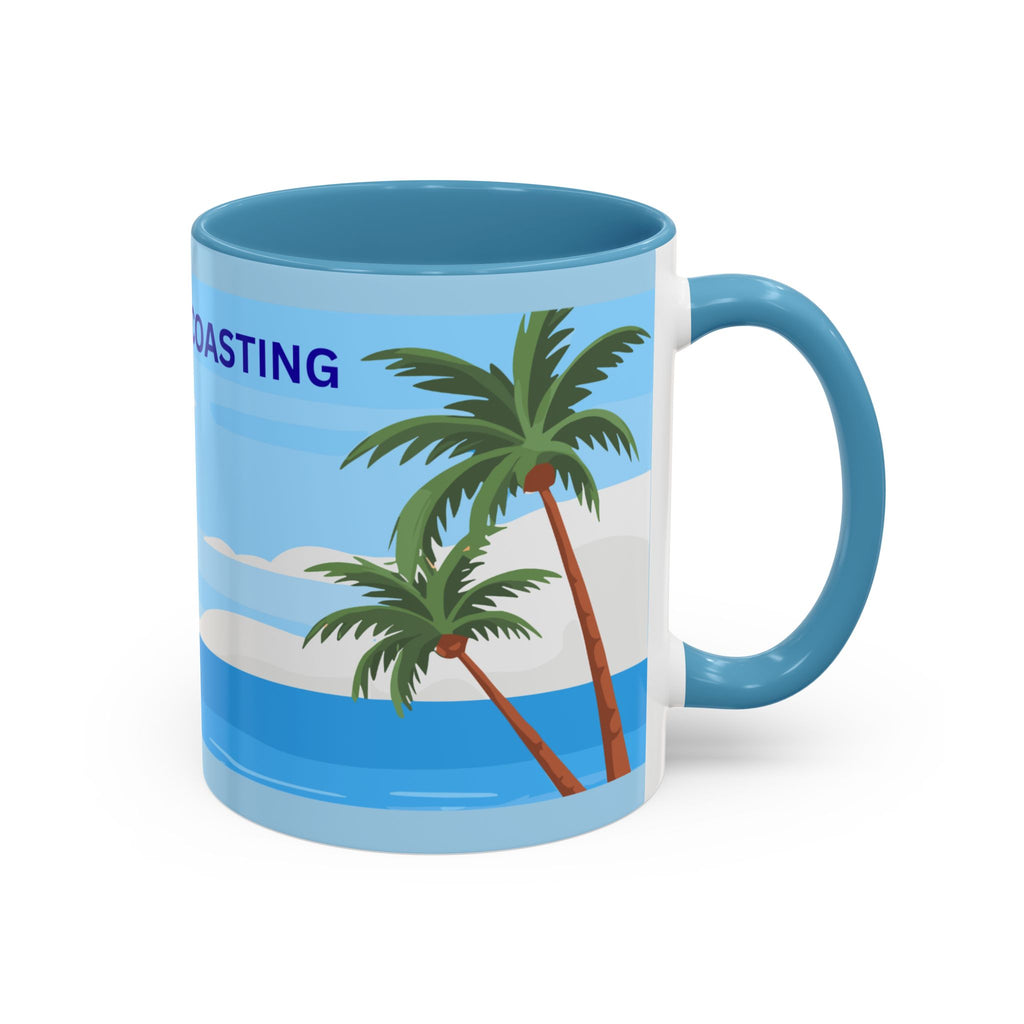 Coffee Mug — “I’m Just Coasting” Tropical Palm Beach Ceramic Accent Mug