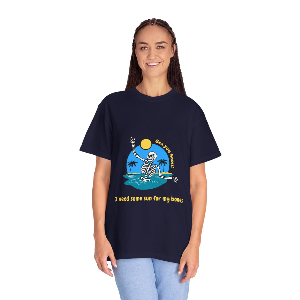 'I Need Some Sun For My Bones' Skeleton Beach Tee