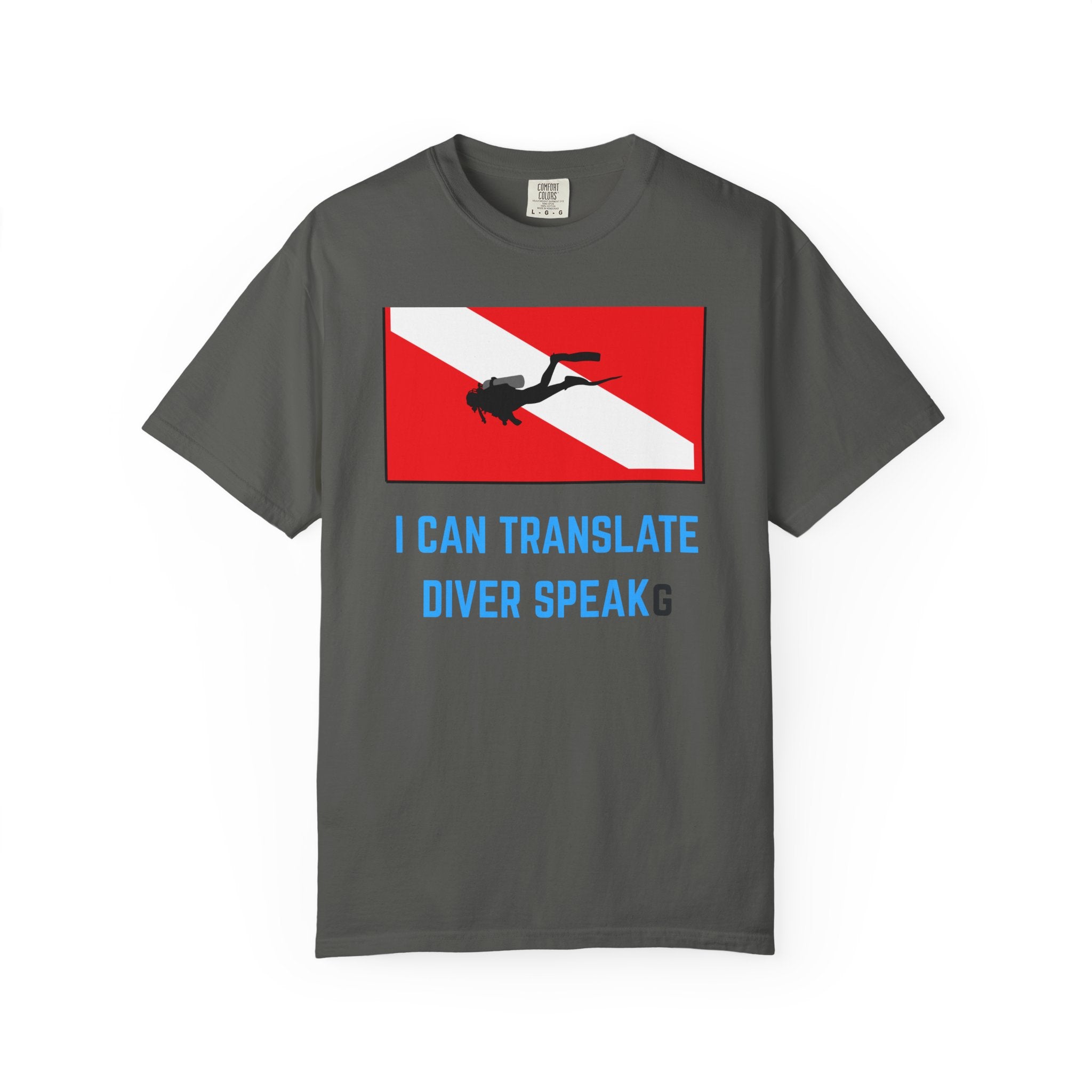 Diver Flag T‑Shirt — "I Can Translate Diver Speak" Scuba Tee