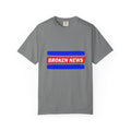 Broken News Tee — Retro Red & Blue Graphic T-Shirt
