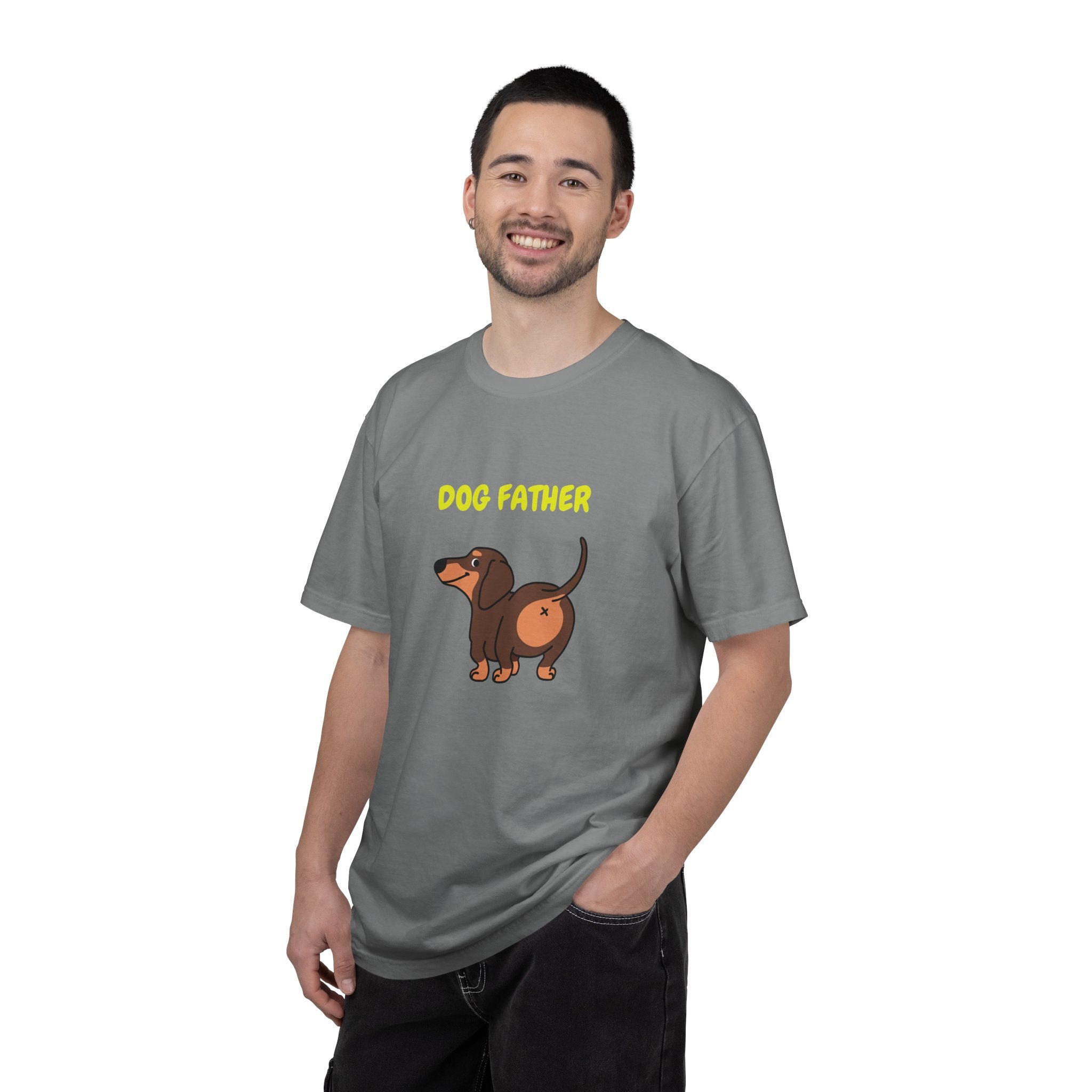 Dog Father T-Shirt – Cute Dachshund Graphic Tee for Dog Dads, Father’s Day Gift