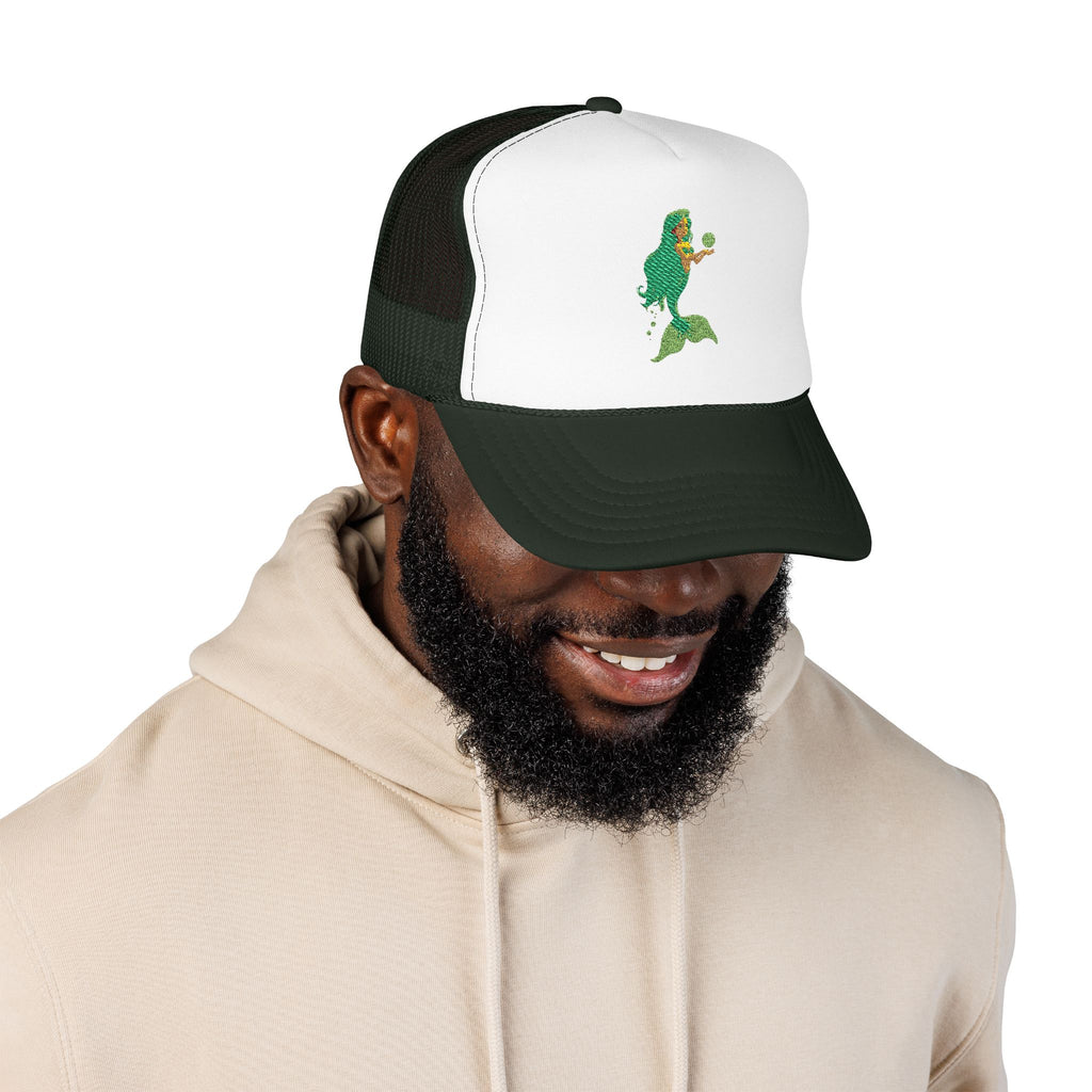 Embroidered Foam Trucker Hat Mermaid Hat