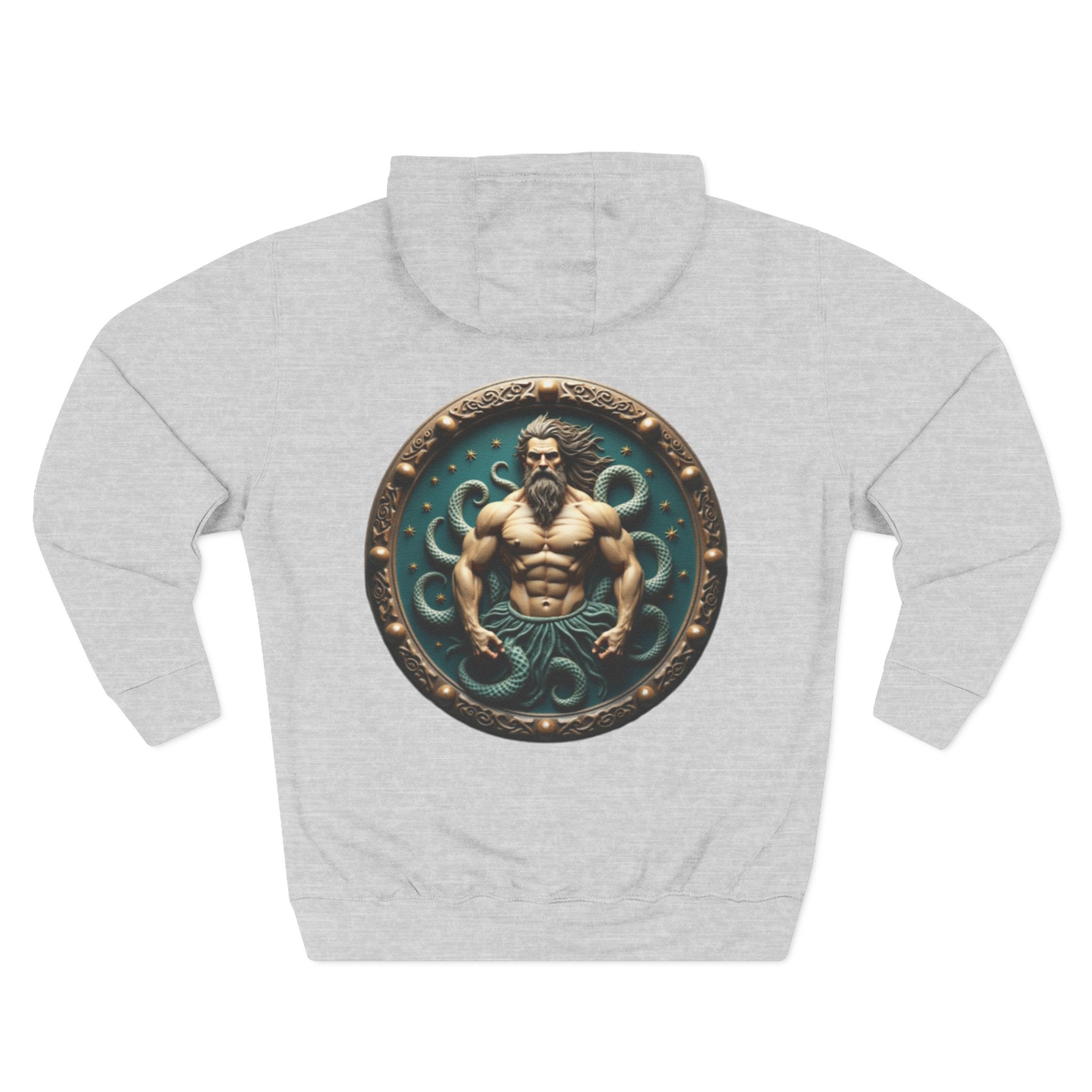 Trident Warrior Hoodie — Mythic Neptune Muscle Graphic Hoodie