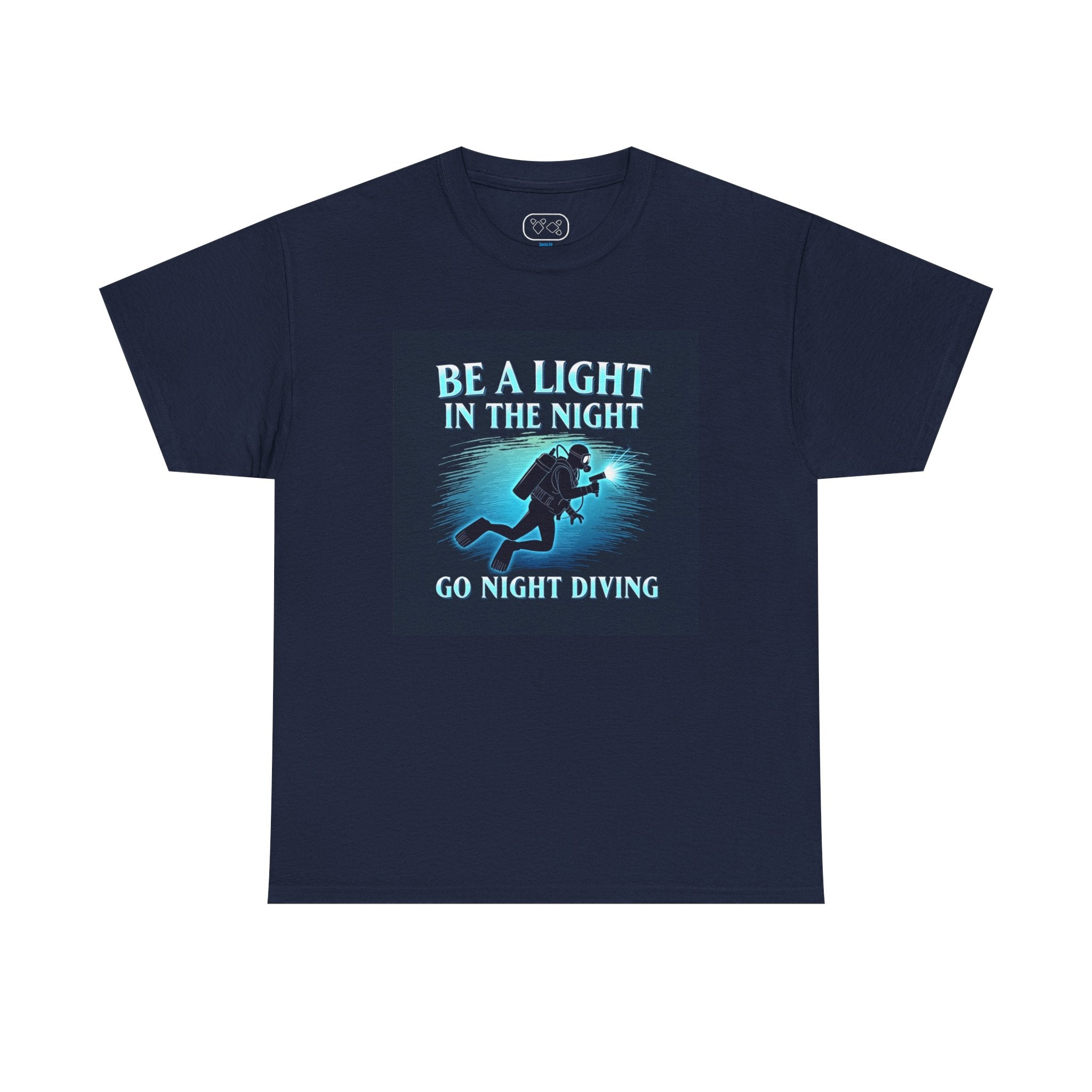Night Diving T-Shirt — “Be a Light in the Night” Scuba Diver Tee