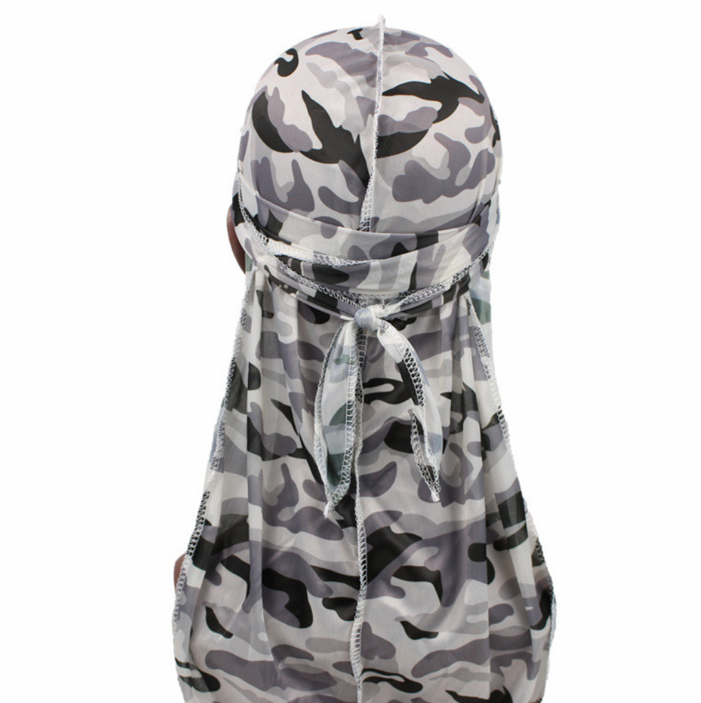 Camouflage Print Long Tail Pirate Hat for Men