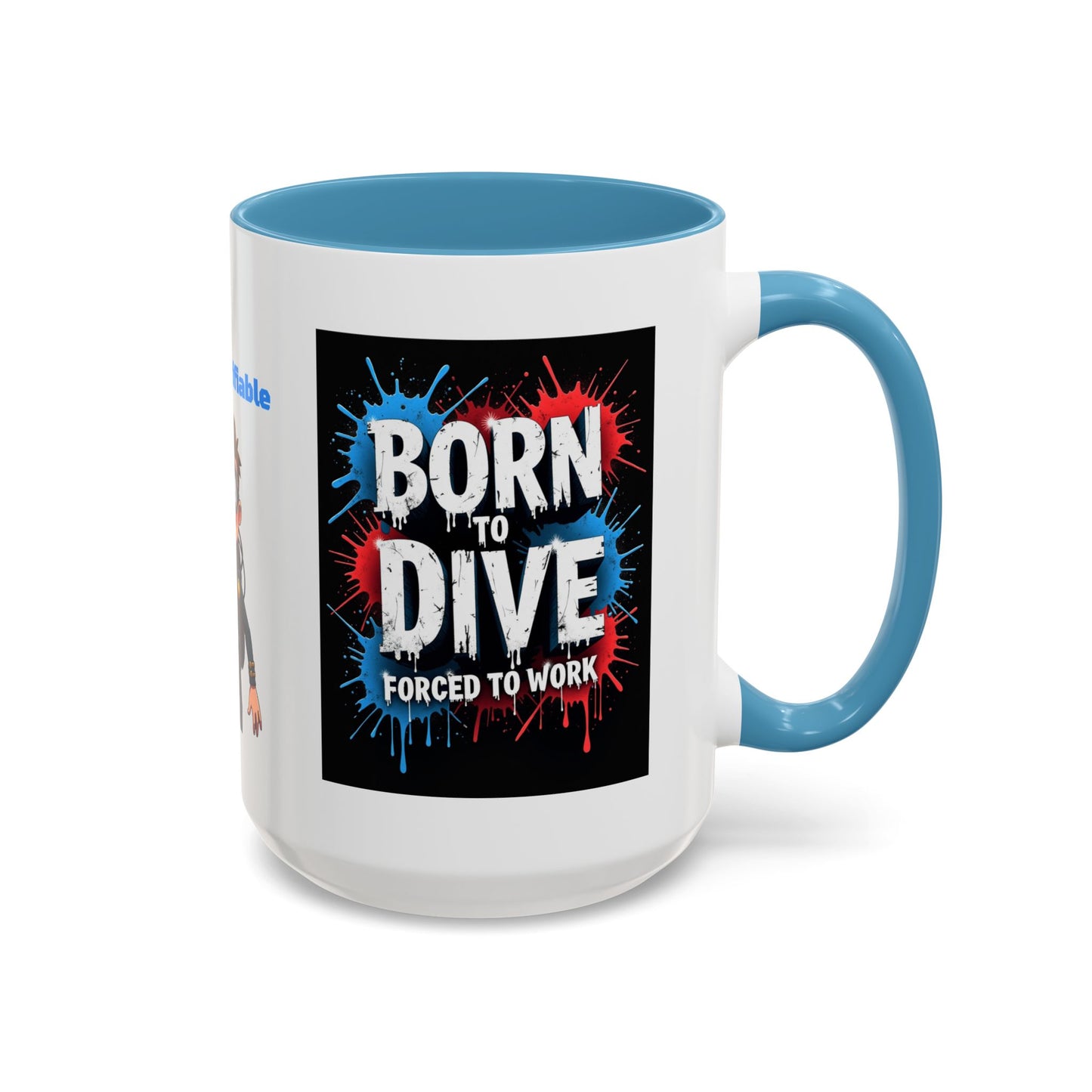 Born to Dive Coffee Mug - 'I'm Certifiable' Scuba Diver Accent Mug (11/15oz)