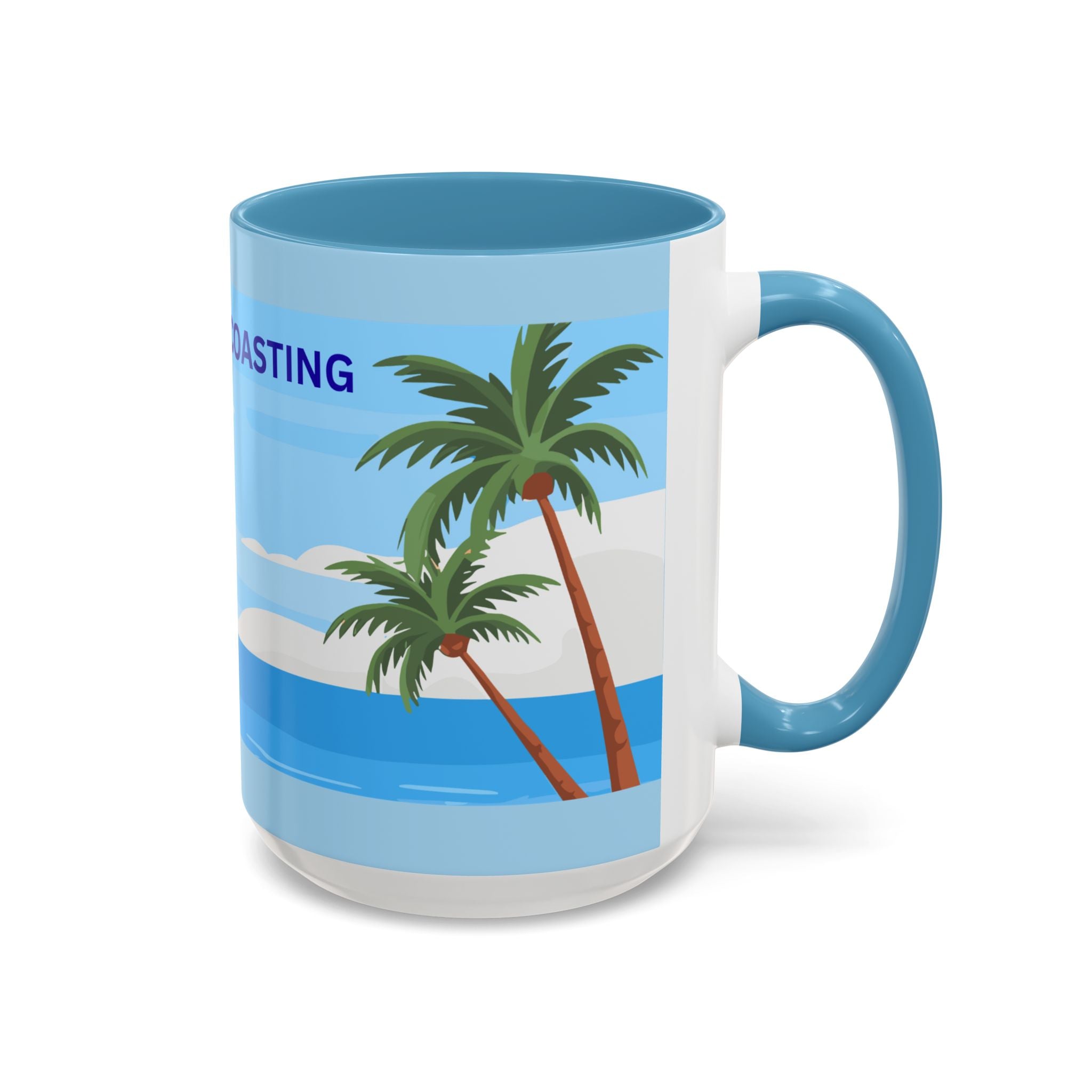Coffee Mug — “I’m Just Coasting” Tropical Palm Beach Ceramic Accent Mug