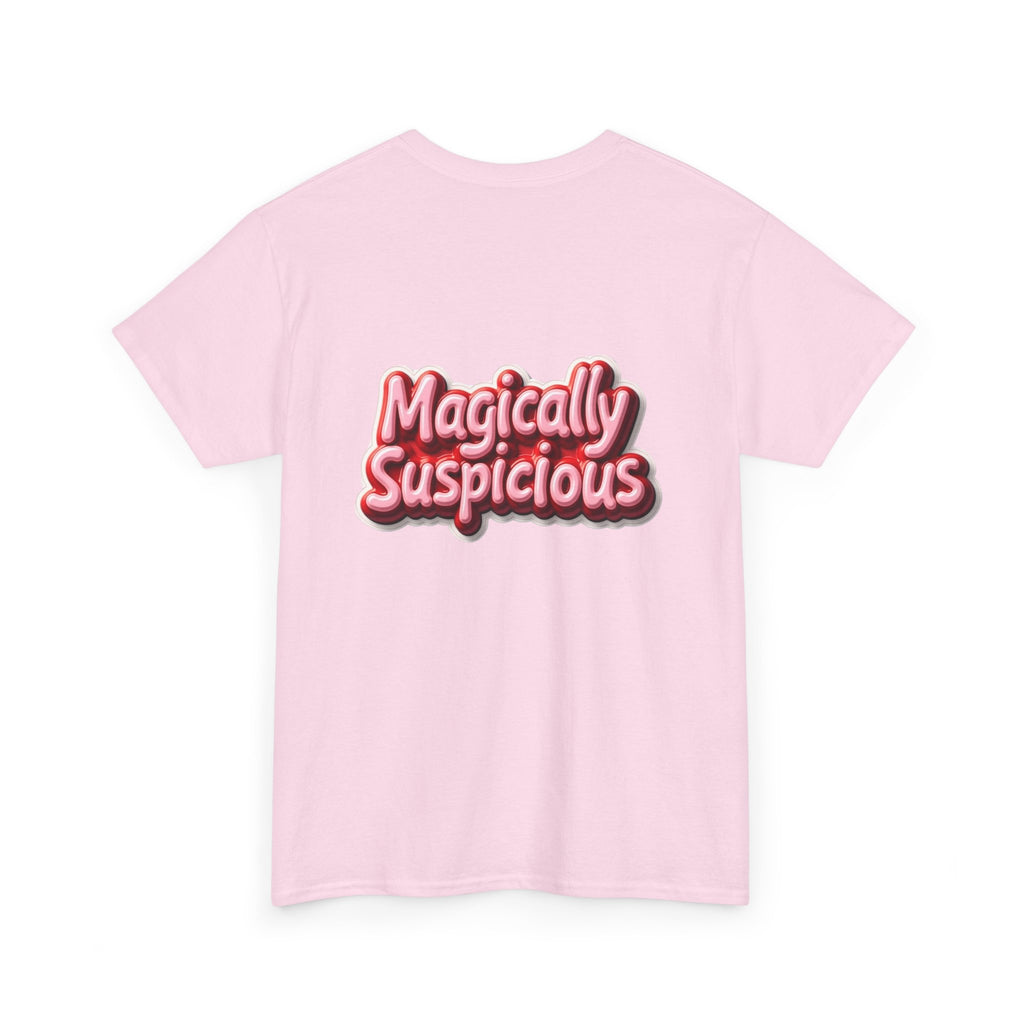 Magically Suspicious Tee — Cute Retro Graphic T‑Shirt (Witchy Humor)