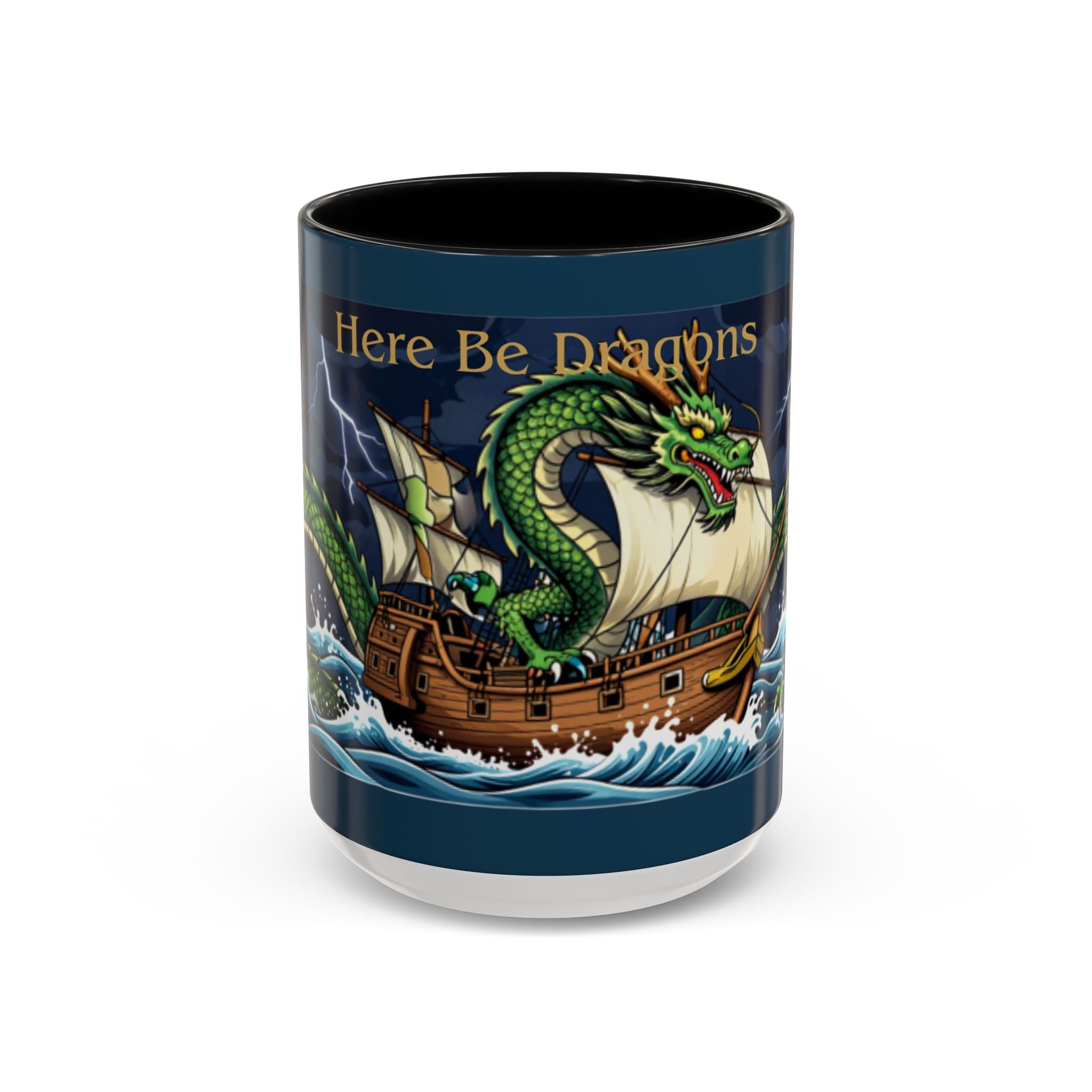 Here Be Dragons Dragon Mug – Fantasy Art | Species Ink