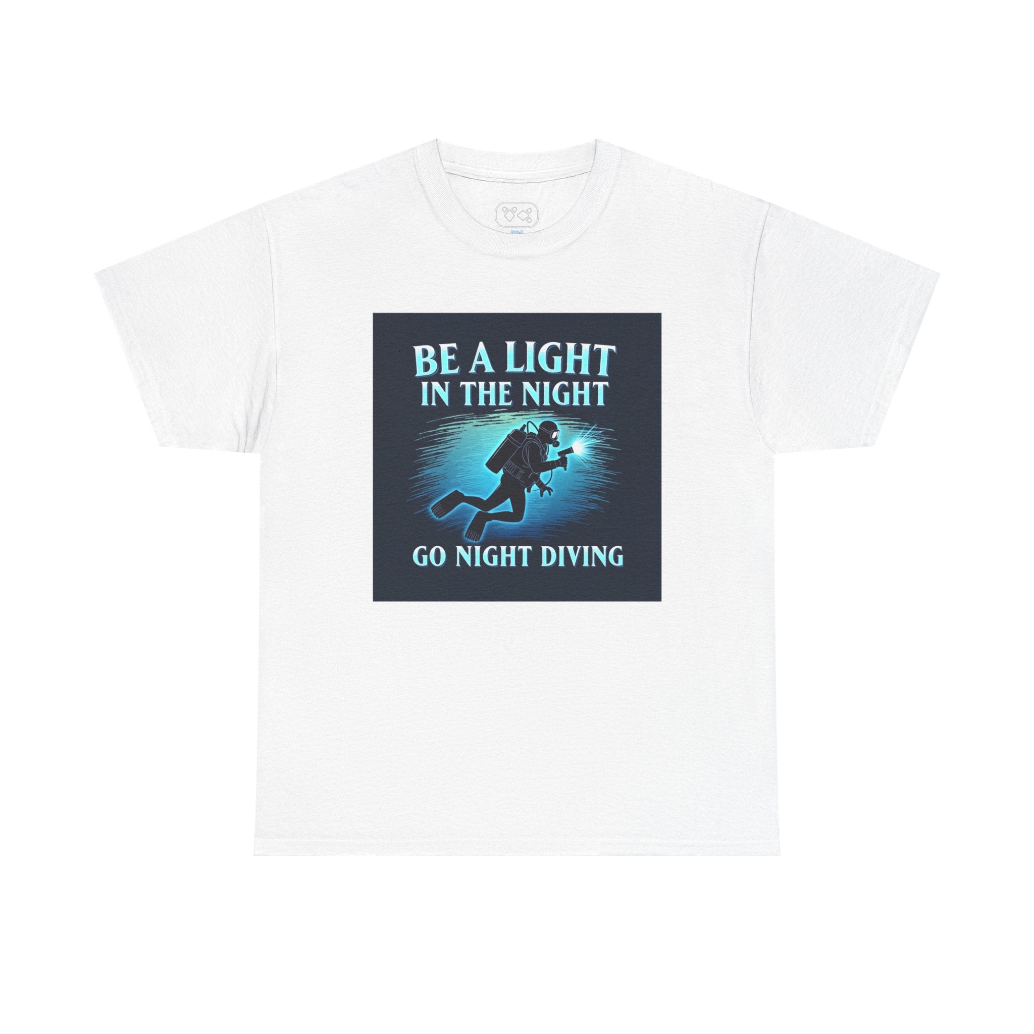 Night Diving T-Shirt — “Be a Light in the Night” Scuba Diver Tee