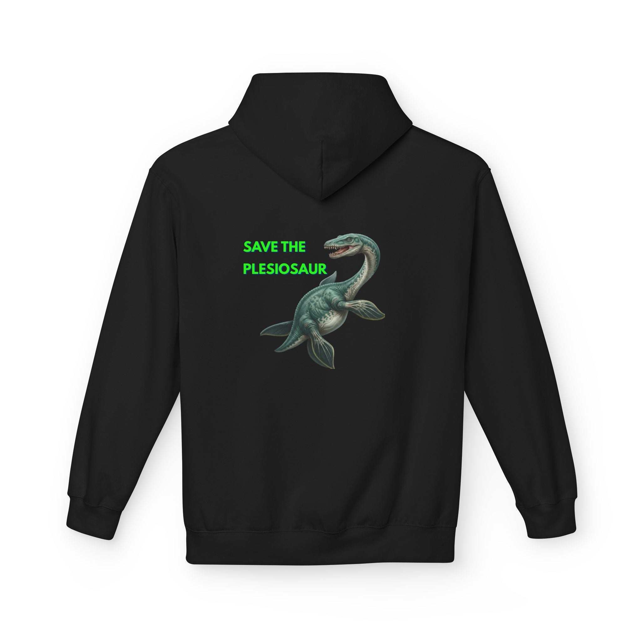 Save the Plesiosaur Hoodie — Vintage Marine Dino Graphic