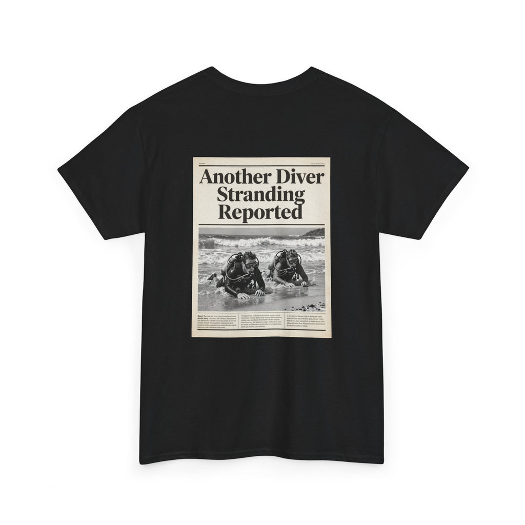 Vintage Newspaper 'Another Diver Stranding Reported' T-Shirt