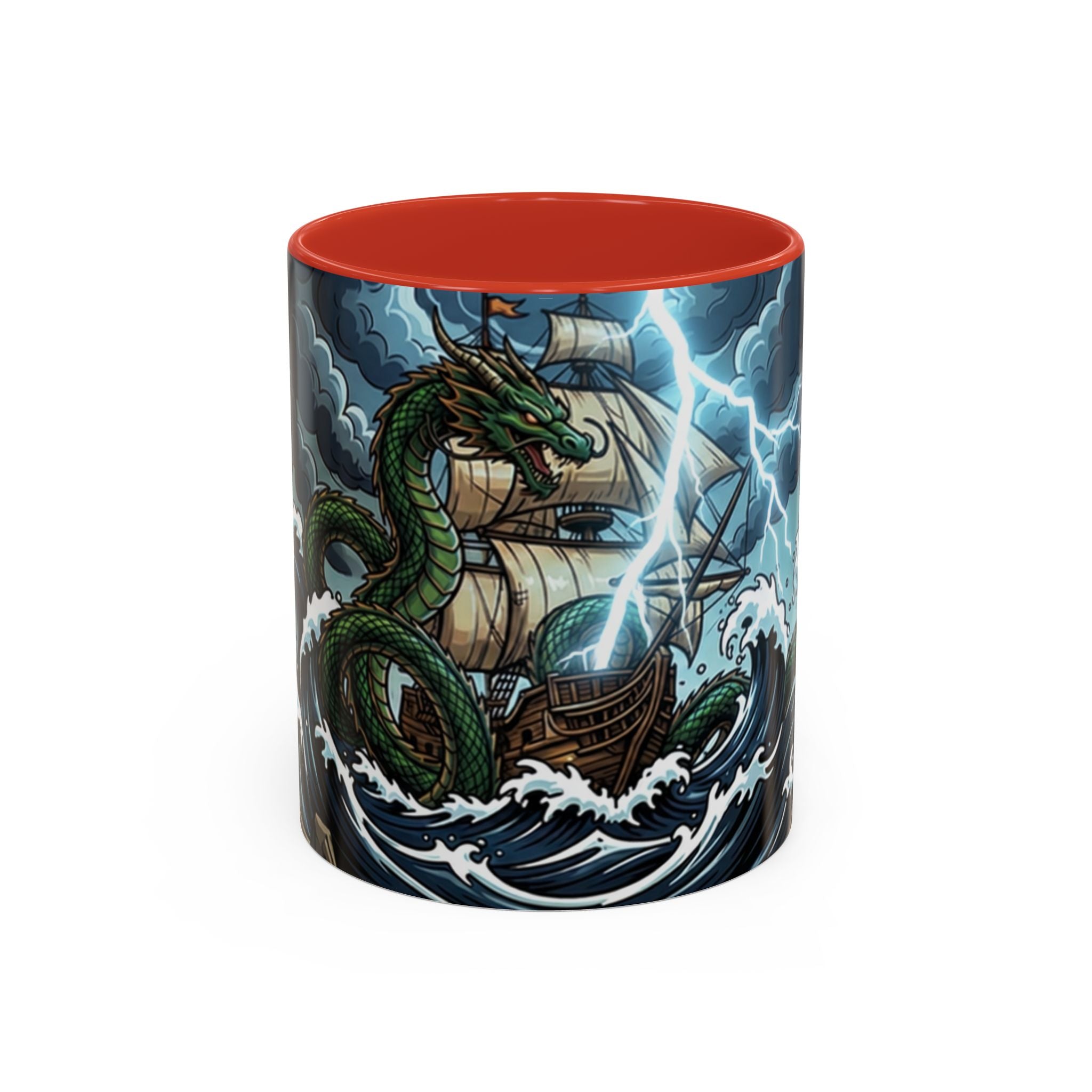 Sea Serpent Coffee Mug – Nautical Storm Art | Species Ink