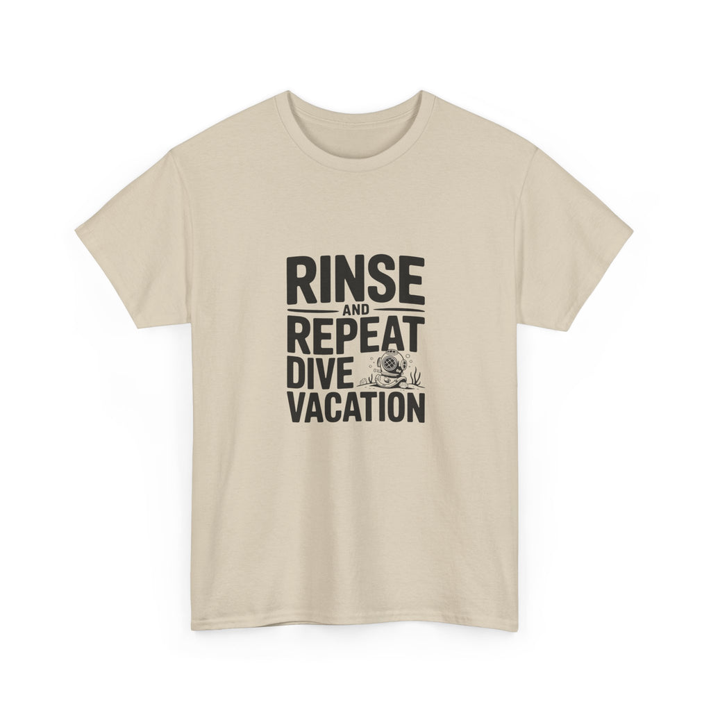 Rinse and Repeat Scuba Graphic Tee — Dive Vacation T-Shirt