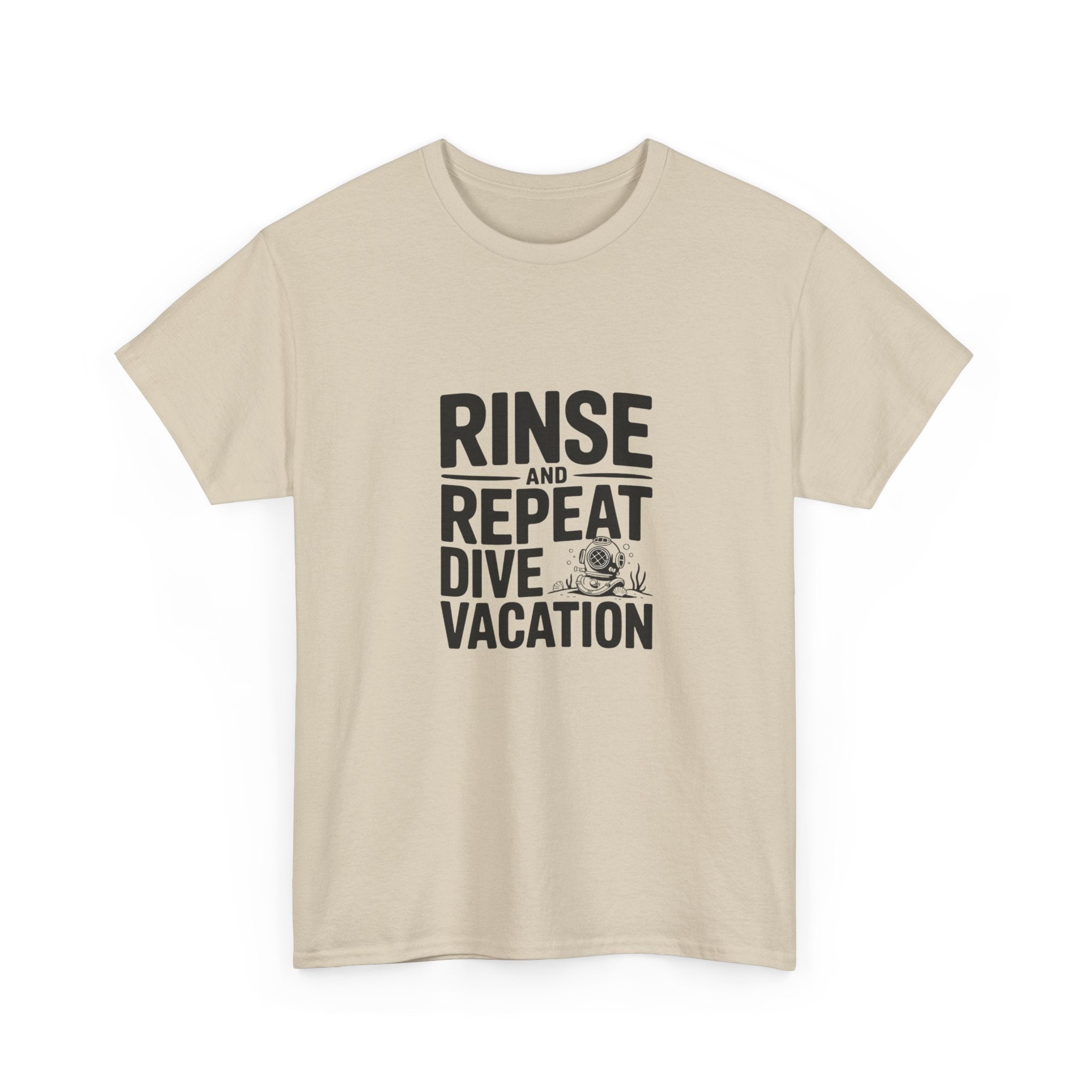 Rinse and Repeat Scuba Graphic Tee — Dive Vacation T-Shirt