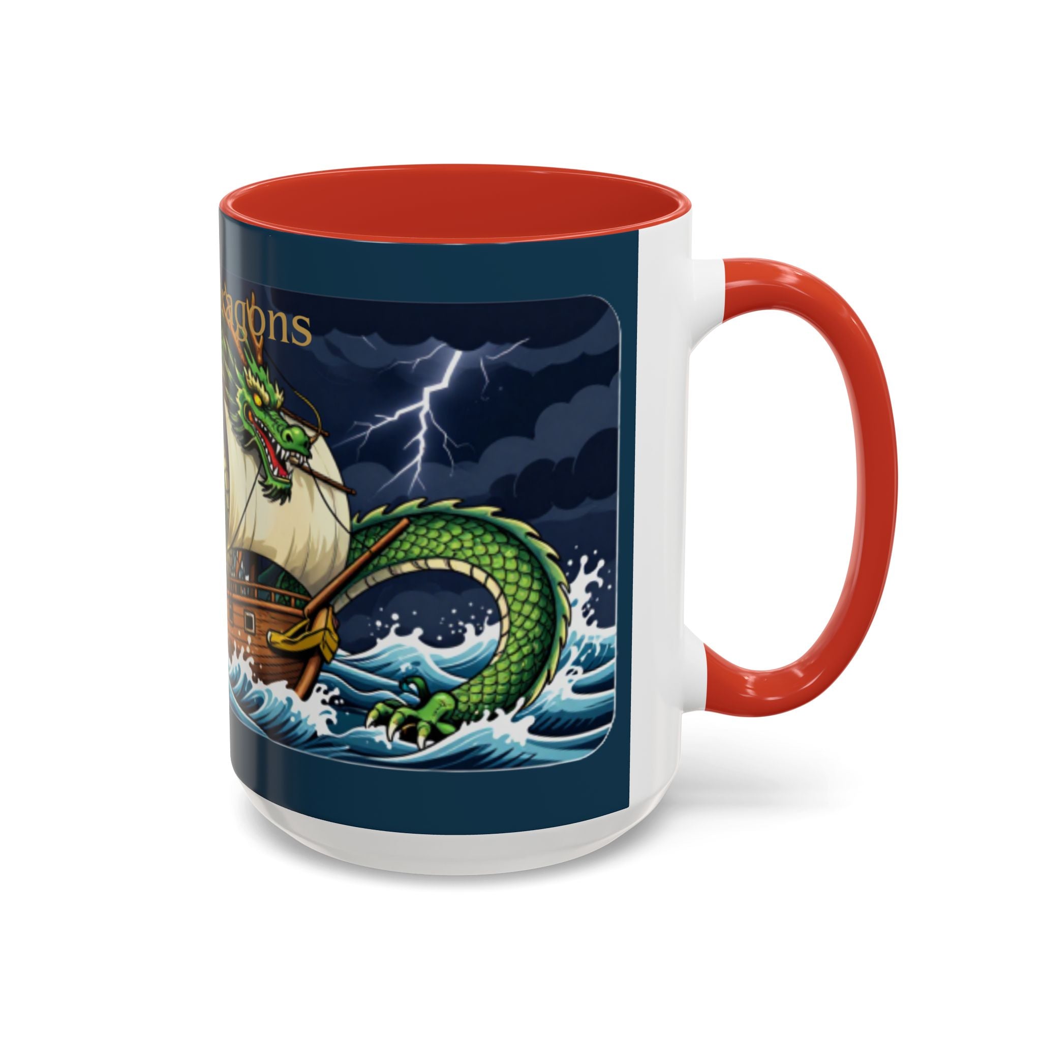 Here Be Dragons Dragon Mug – Fantasy Art | Species Ink