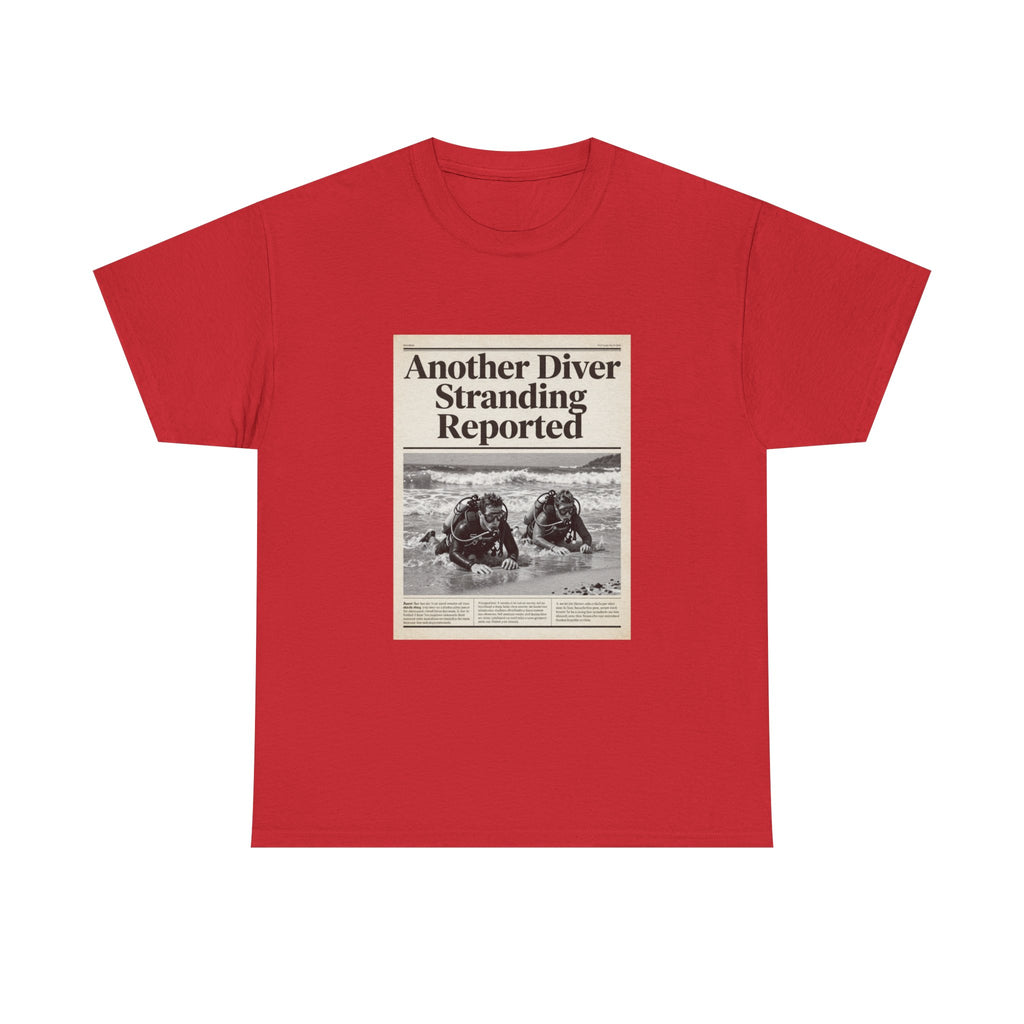 Vintage Newspaper 'Another Diver Stranding Reported' T-Shirt
