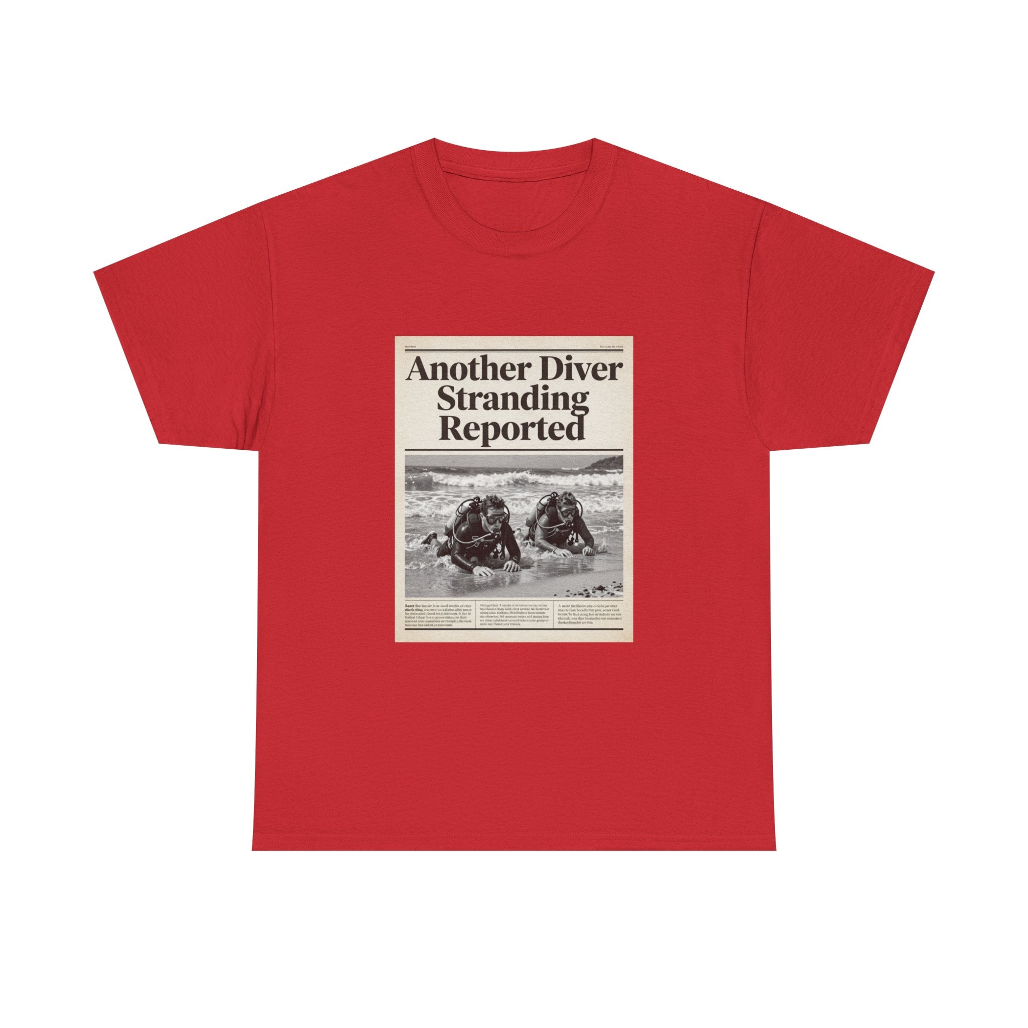 Vintage Newspaper 'Another Diver Stranding Reported' T-Shirt