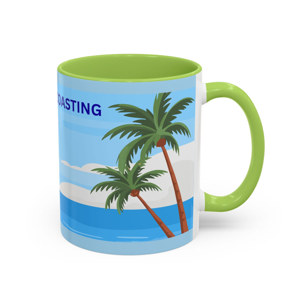 Coffee Mug — “I’m Just Coasting” Tropical Palm Beach Ceramic Accent Mug