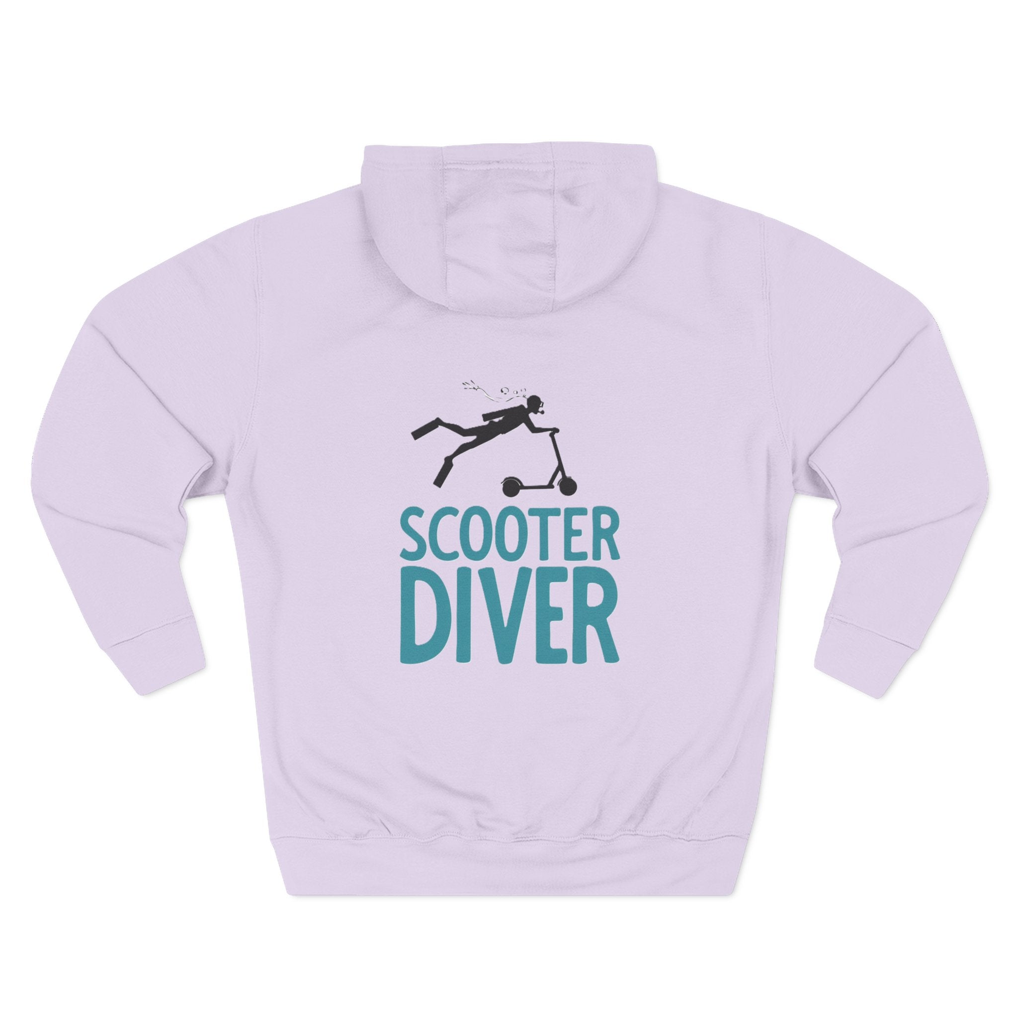 Scooter Diver Hoodie - Scuba Scooter Diving Graphic Fleece Pullover