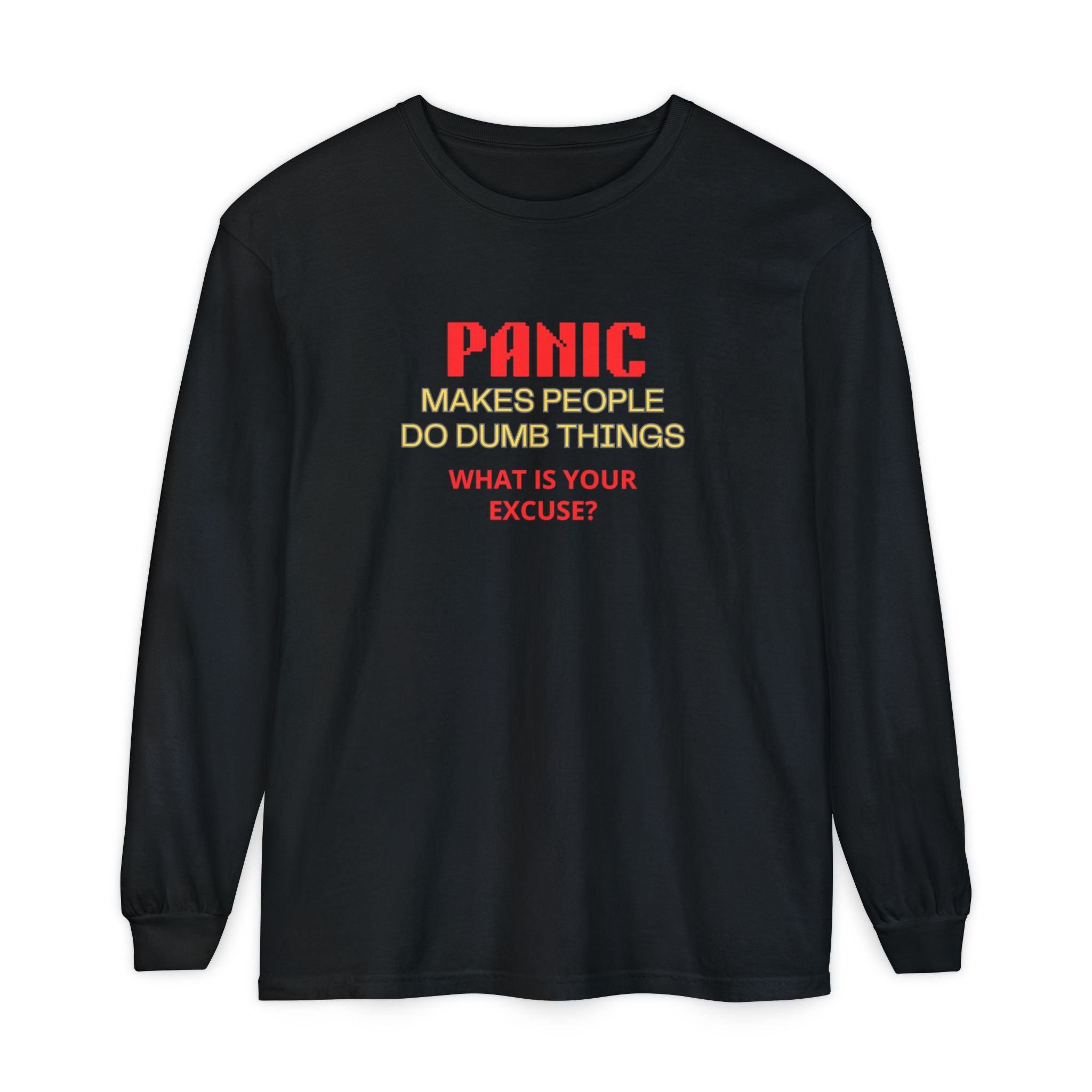 Panic Makes People Graphic Long Sleeve Tee | Species Ink