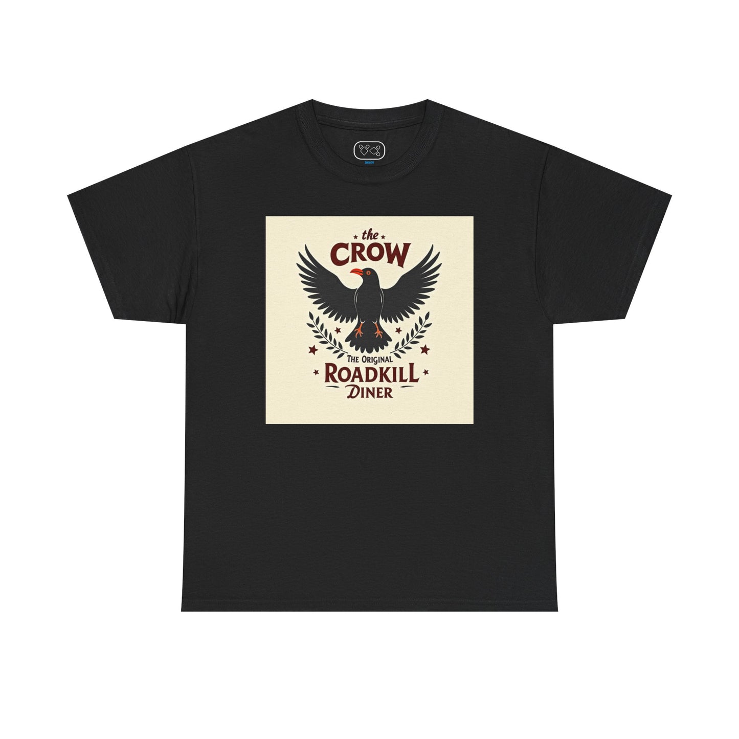 Crow Roadkill Diner T-Shirt — Retro Raven Graphic Tee