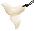 Swimmi Whale Tail Bone Necklace for Women Men Hand Carved Bone Whale Tail Necklace Necklace Handmade Maori Lucky Whale Tail Bone Jewelry DA378