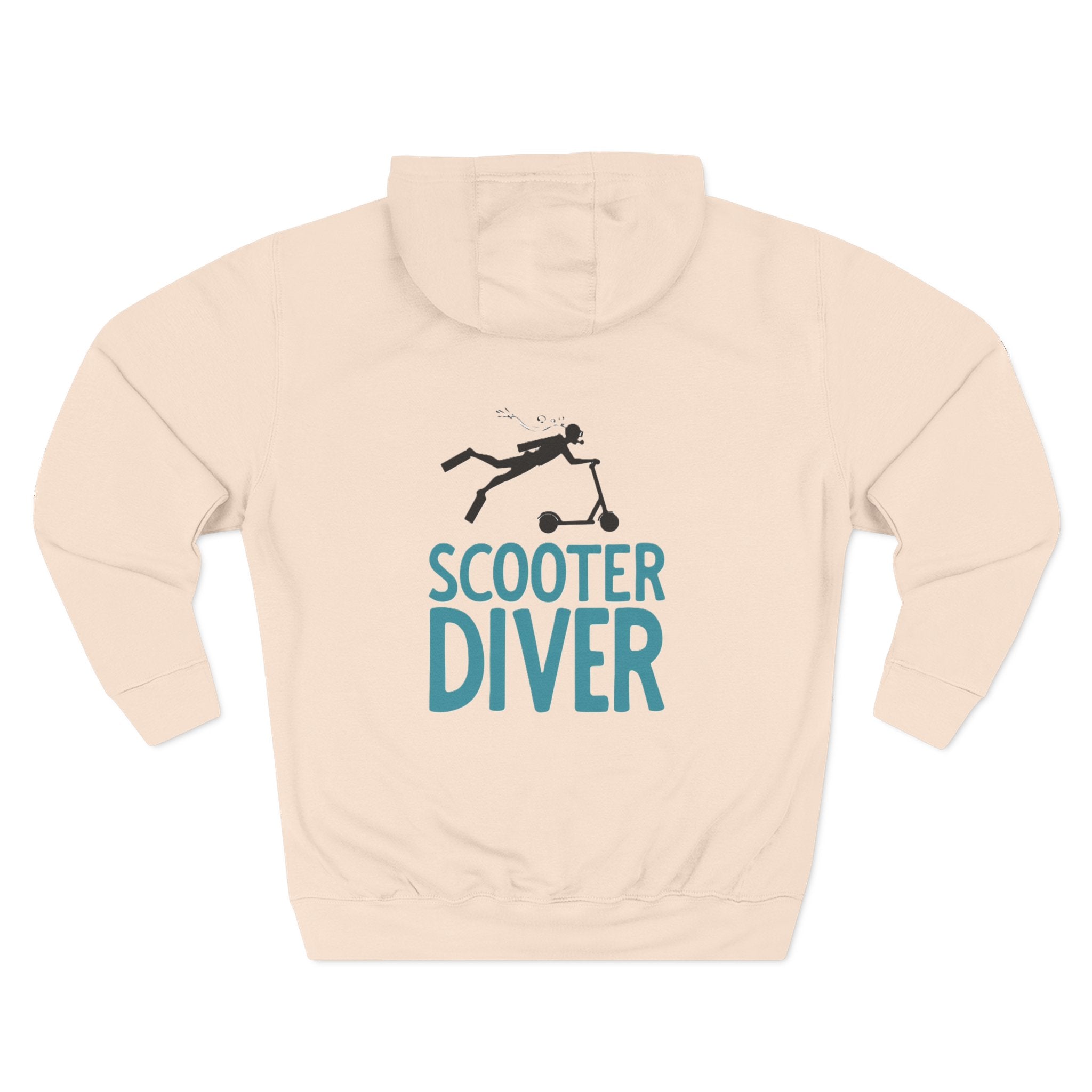 Scooter Diver Hoodie - Scuba Scooter Diving Graphic Fleece Pullover