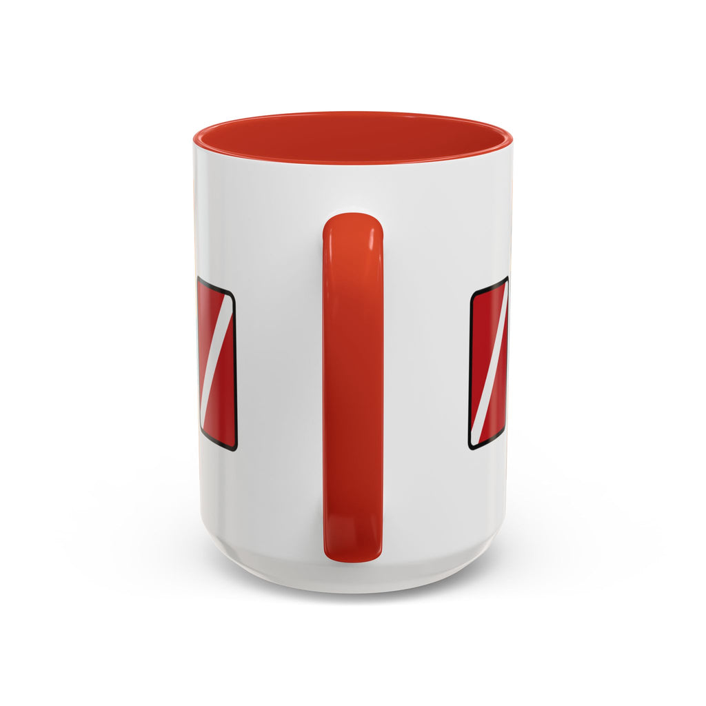 Diver's Sunset Accent Coffee Mug — Beach Scuba Dive Graphic (11/15oz)