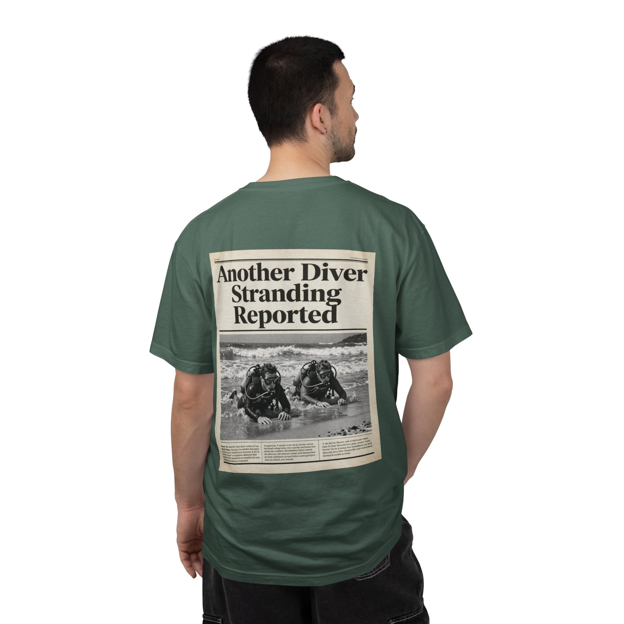 Vintage Newspaper 'Another Diver Stranding Reported' T-Shirt